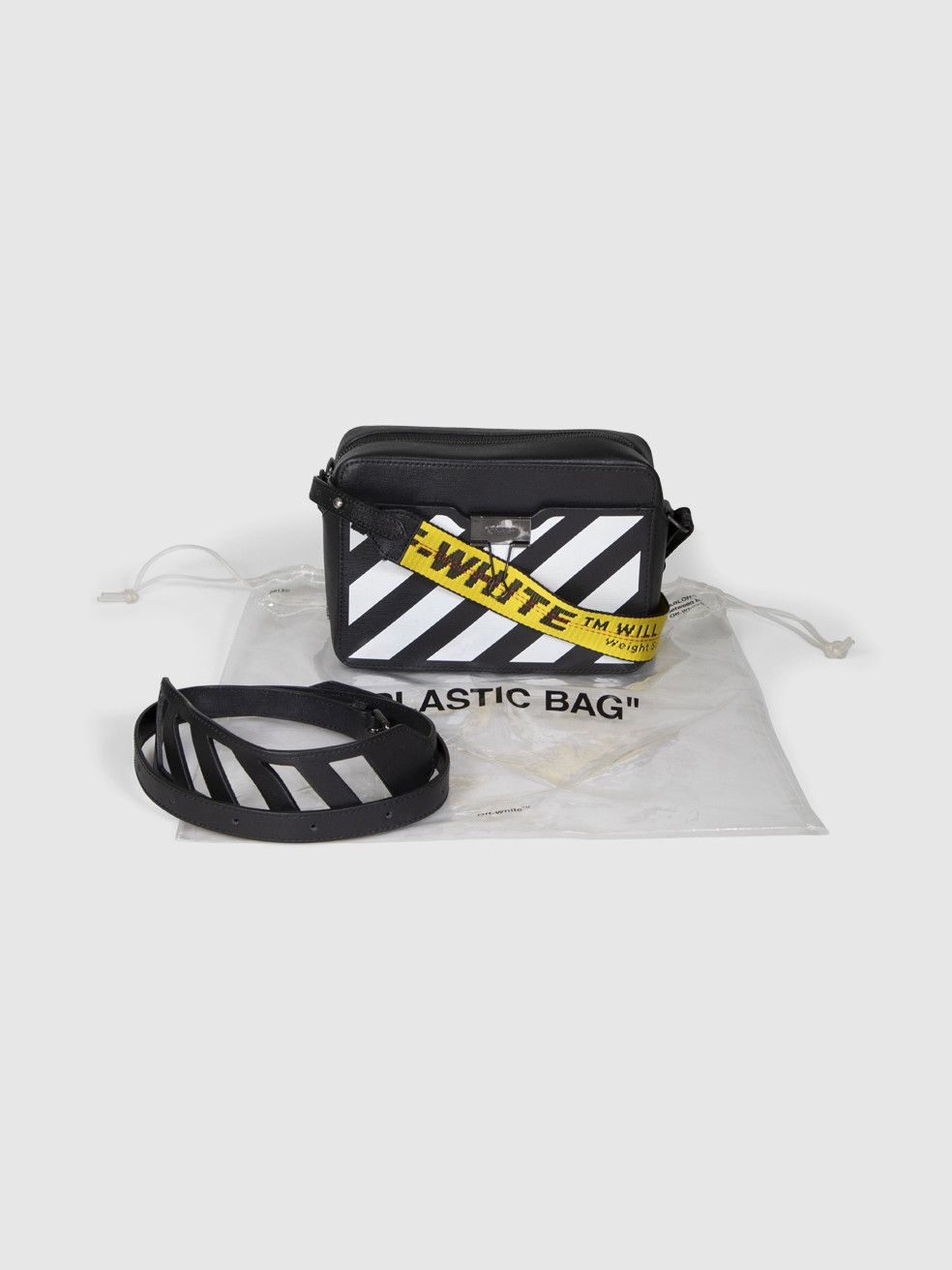 Off-White Diagonal Stripe Binder Clip Camera Bag Size ONE SIZE - 3 Thumbnail