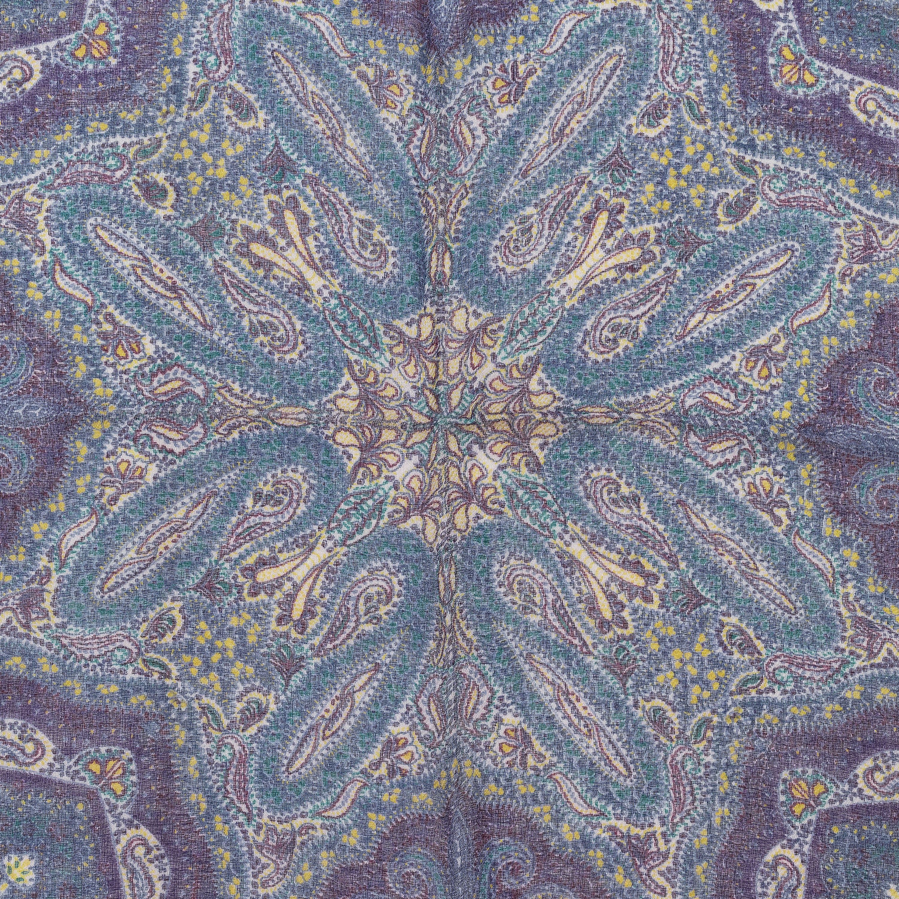 Loro Piana PRINTED PURPLE SCARF SIZE OS Size ONE SIZE - 2 Thumbnail