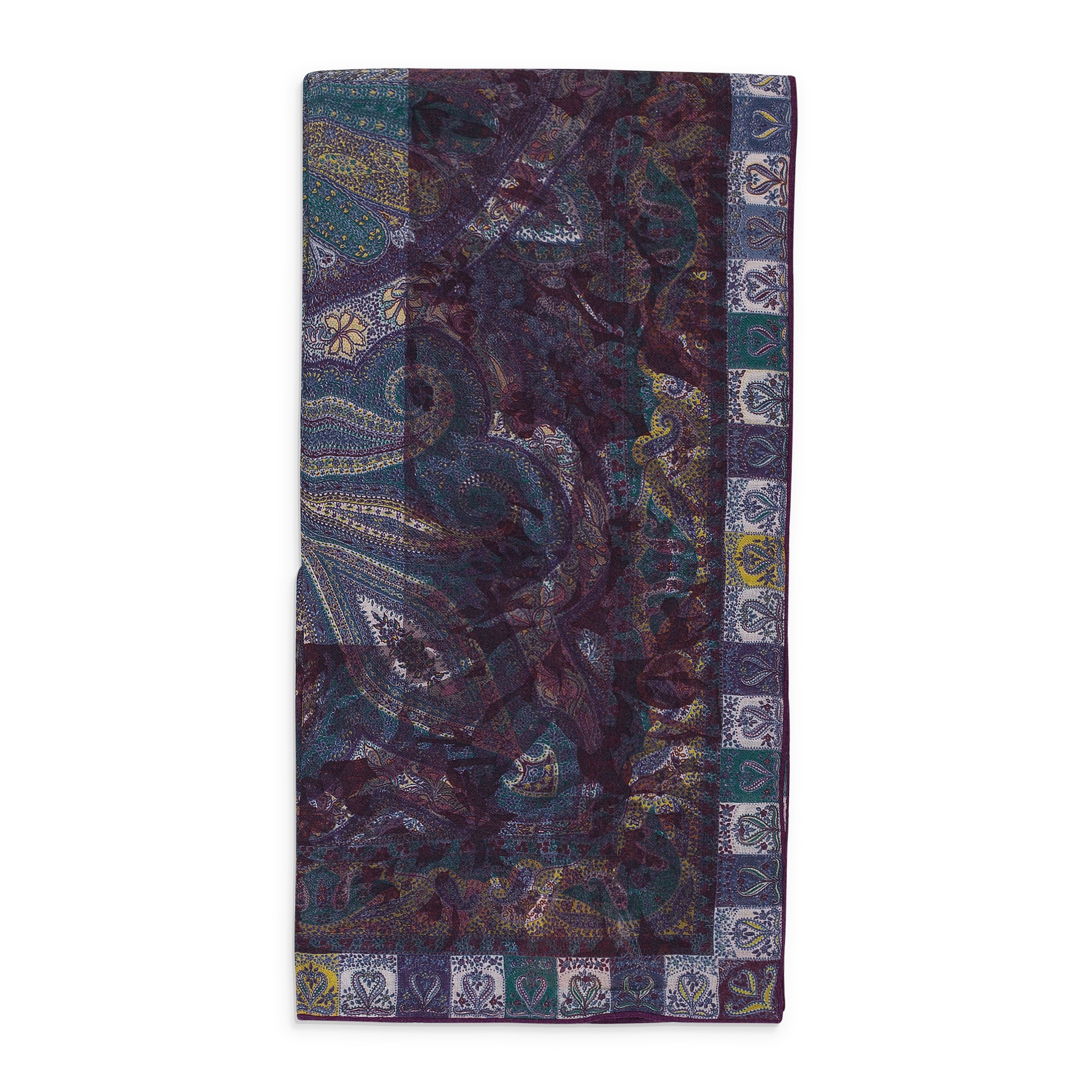 Loro Piana PRINTED PURPLE SCARF SIZE OS Size ONE SIZE - 6 Thumbnail
