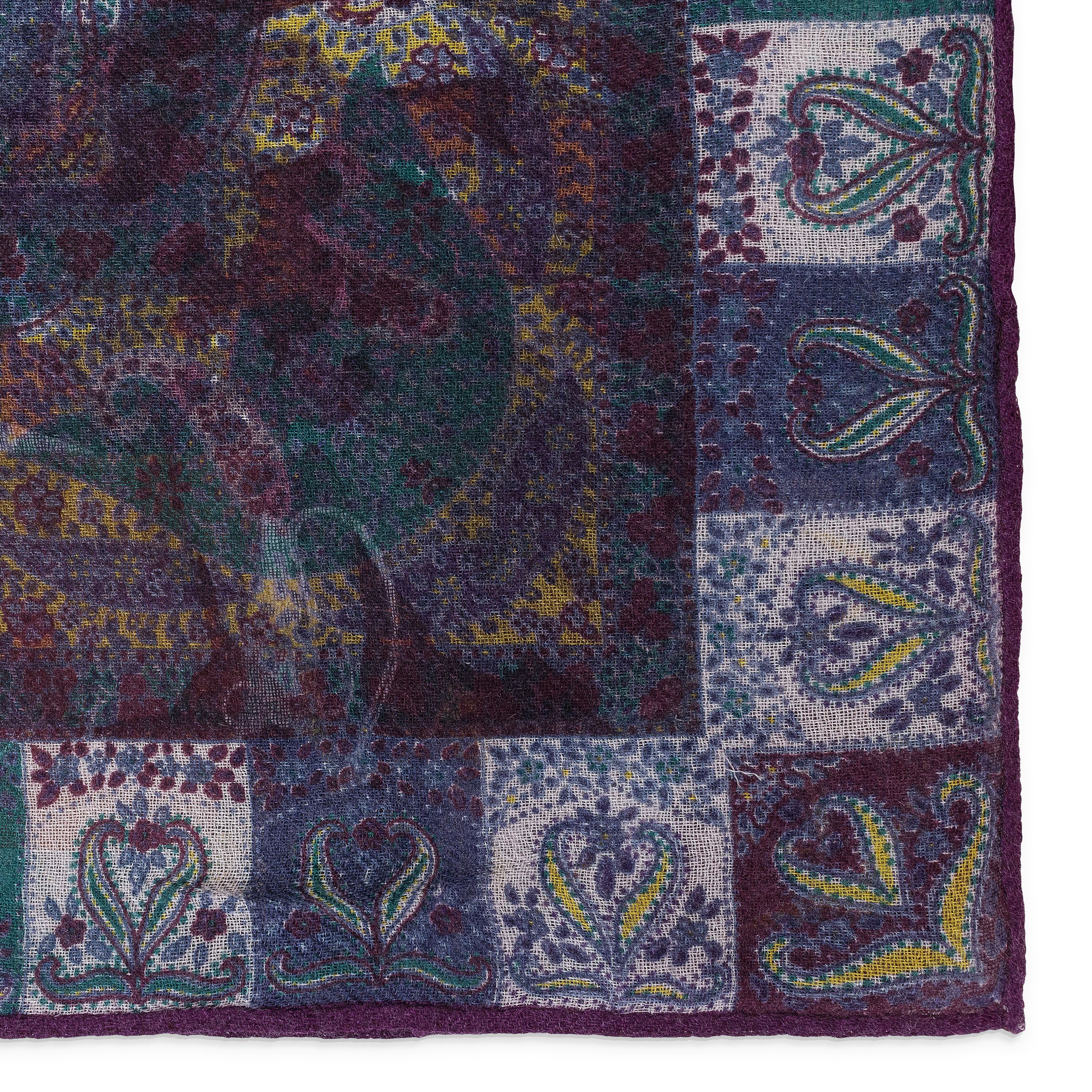 Loro Piana PRINTED PURPLE SCARF SIZE OS Size ONE SIZE - 4 Thumbnail