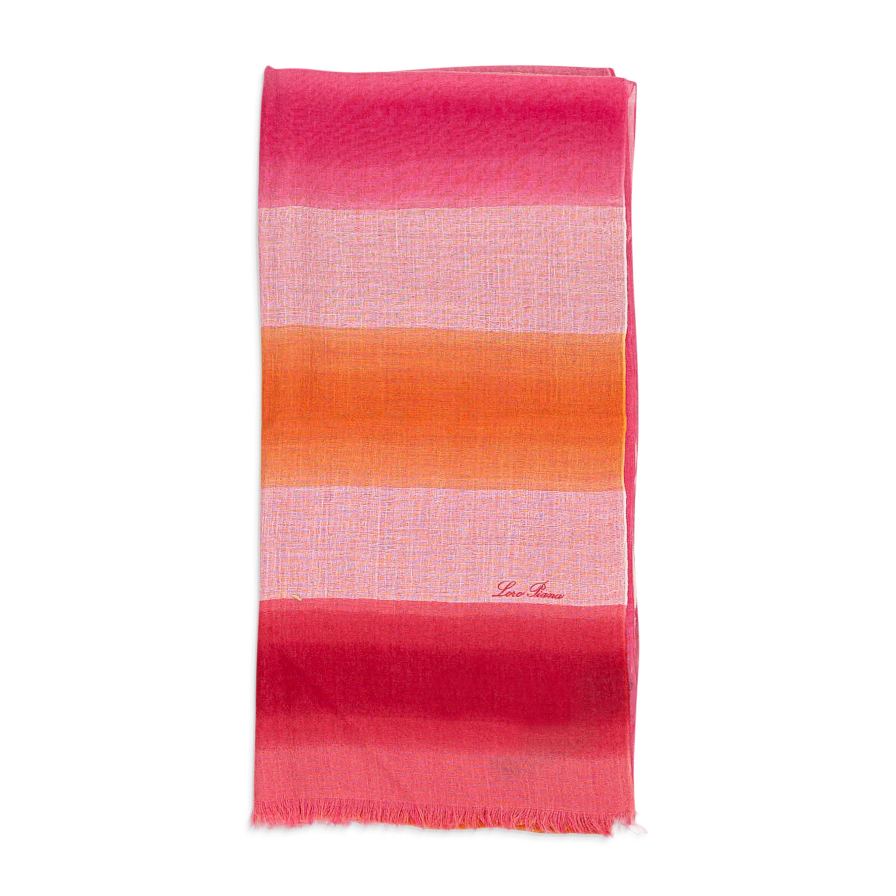 Loro Piana STRIPED MULTICOLOR SCARF SIZE OS Size ONE SIZE - 7 Thumbnail