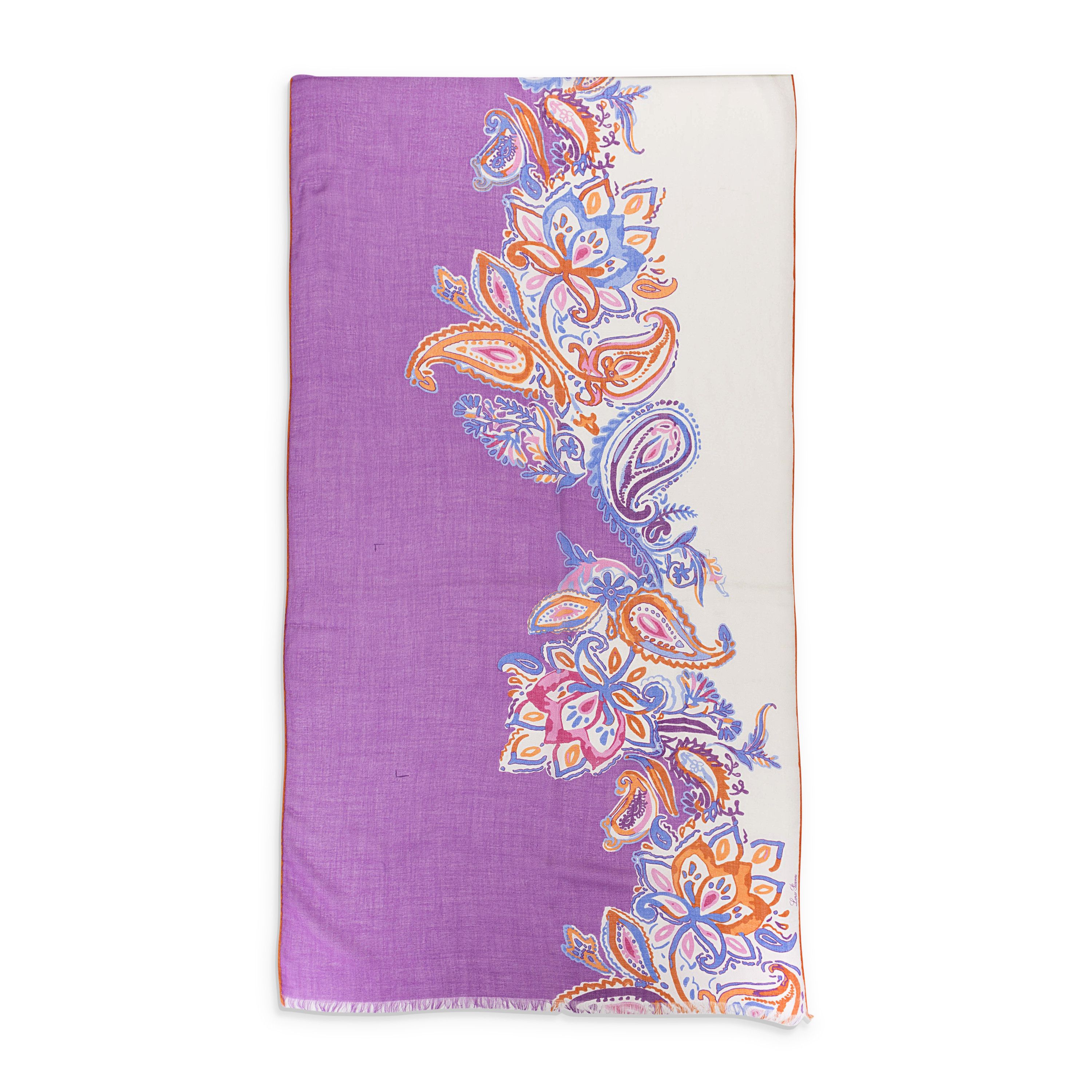 Loro Piana CASHMERE PAISLEY PRINT MULTICOLOR SCARF SIZE OS Size ONE SIZE - 2 Thumbnail