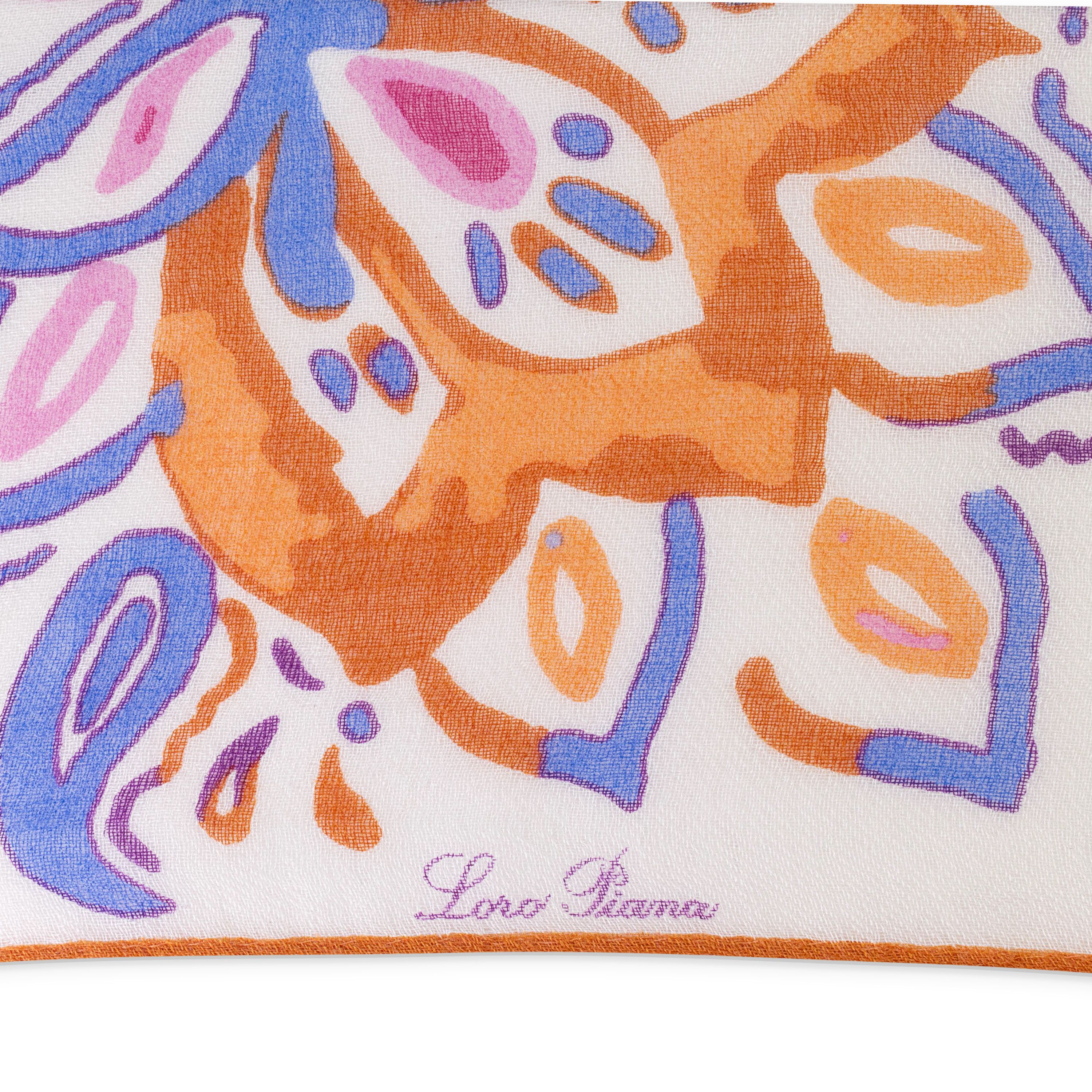 Loro Piana CASHMERE PAISLEY PRINT MULTICOLOR SCARF SIZE OS Size ONE SIZE - 8 Thumbnail