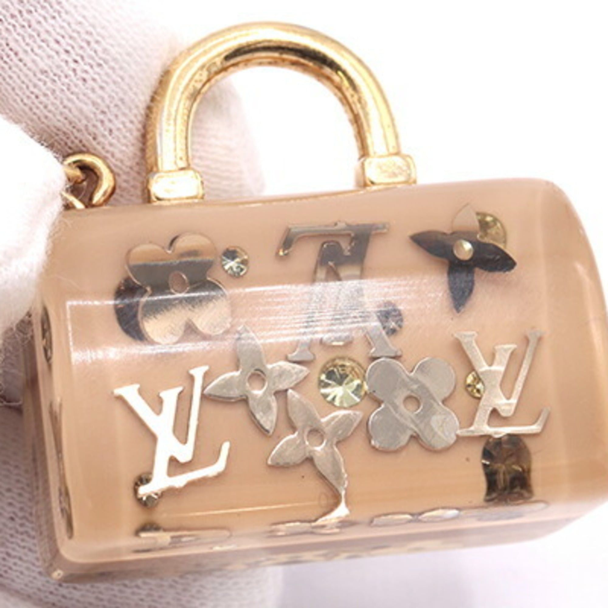 Louis Vuitton Louis Vuitton Keyring Portefeuille Speedy Inclusion M65230 Beige Resin Keychain Accessory Bag Charm Women's LOUIS VUITTON Size ONE SIZE - 4 Thumbnail