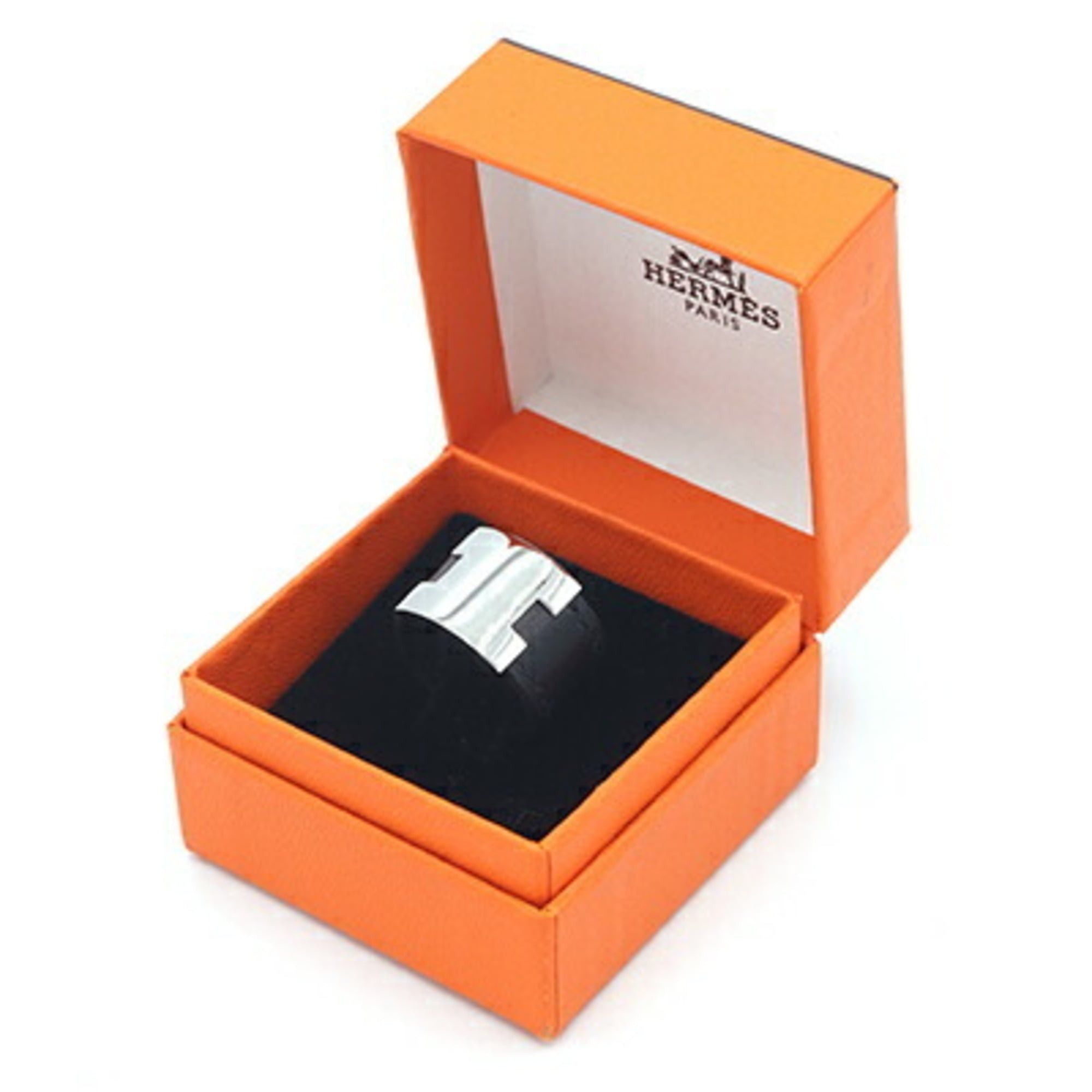 Hermes Hermes Ring, Roulie Black Silver Leather Metal Women's HERMES Size ONE SIZE - 7 Thumbnail