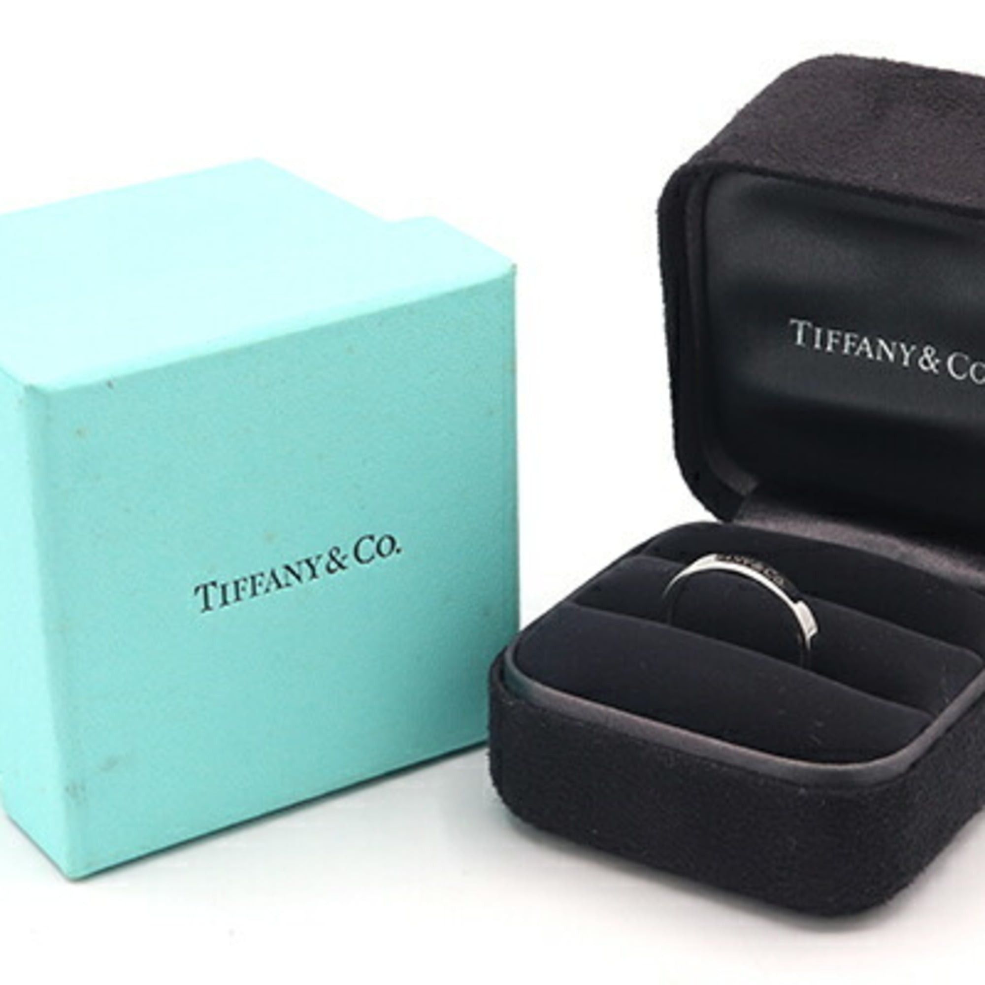 Tiffany & Co. Tiffany & Co. Ring Band PT950 1 US8.5-9 Flat Wedding Size ONE SIZE - 5 Thumbnail