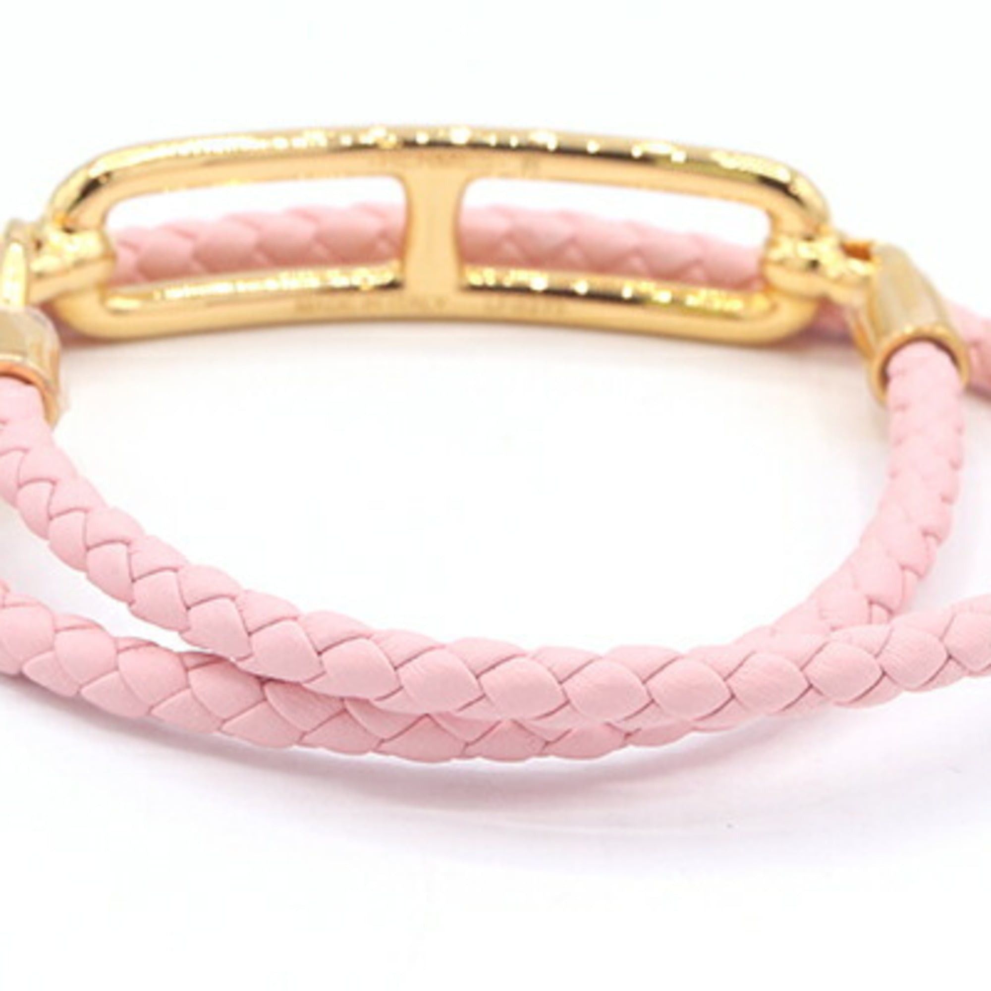 Hermes Hermes Bracelet, Louli Double Tour H071727, Rose Sakura, Veau Swift Leather, Layer, Women's. Size ONE SIZE - 2 Thumbnail