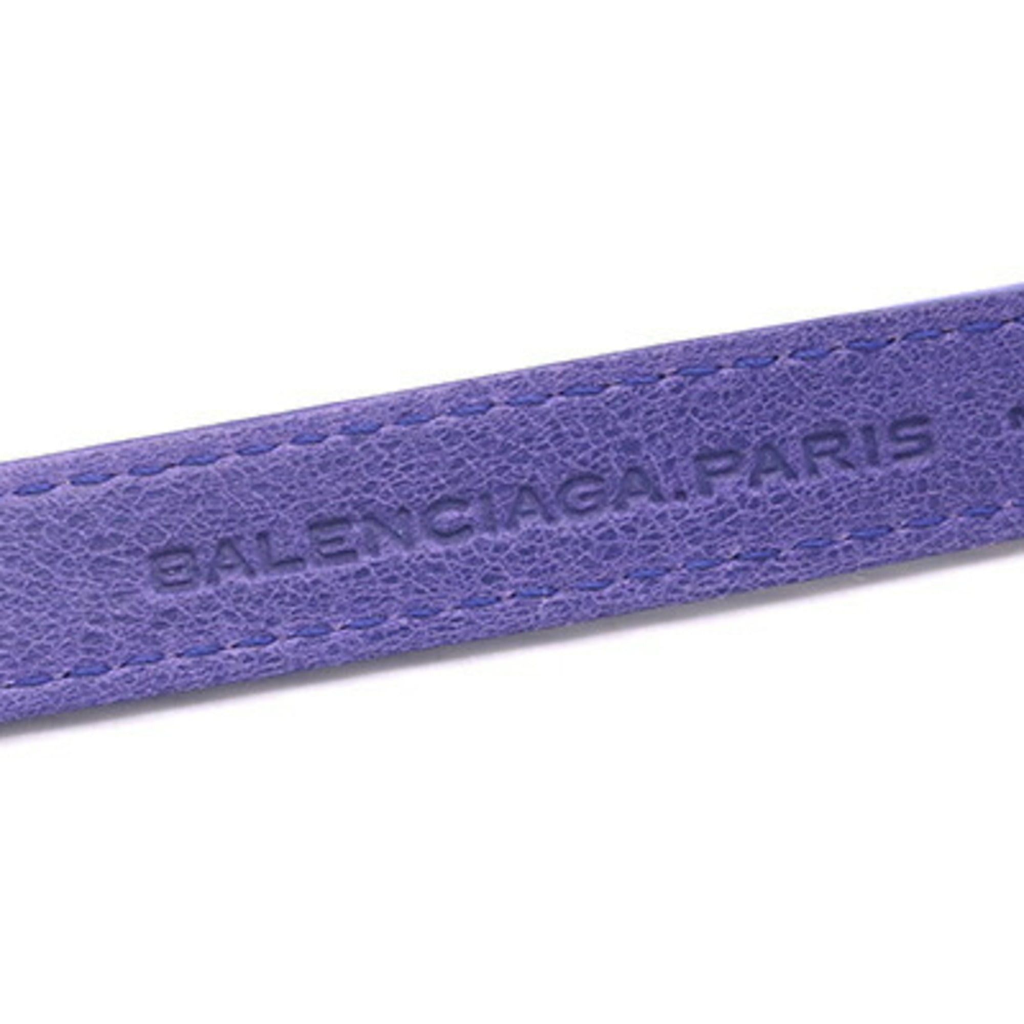 Balenciaga Balenciaga City Triple Bracelet 236342 Purple Leather Size M Strand Women's Men's BALENCIAGA Size ONE SIZE - 4 Thumbnail