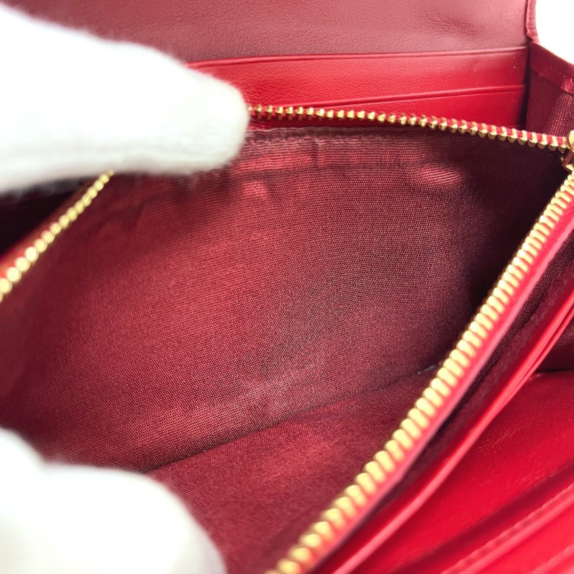 Salvatore Ferragamo Salvatore Ferragamo logo Gancini wallet with pass case, long wallet, leather, men's and women's, red. Size ONE SIZE - 15 Thumbnail
