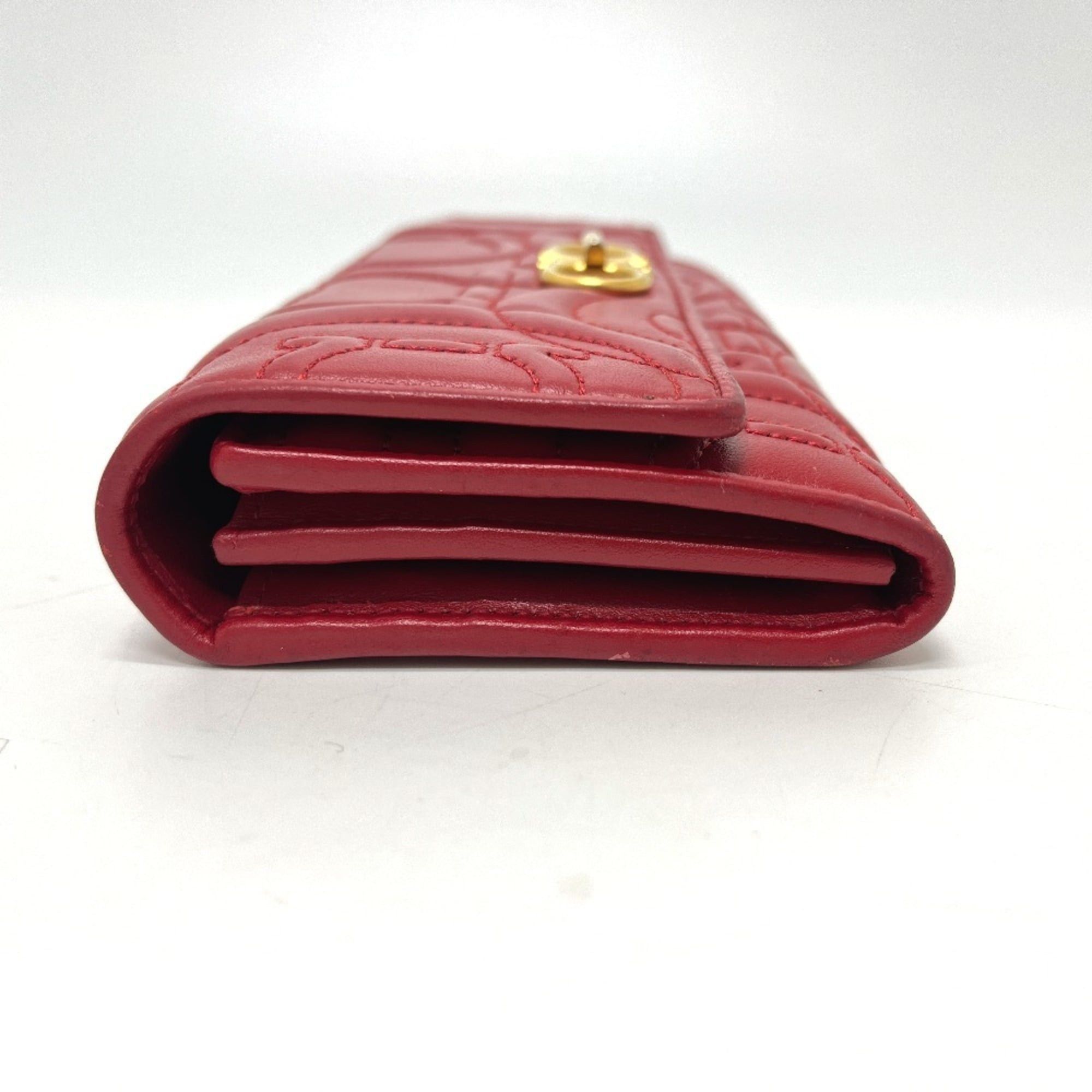 Salvatore Ferragamo Salvatore Ferragamo logo Gancini wallet with pass case, long wallet, leather, men's and women's, red. Size ONE SIZE - 4 Thumbnail