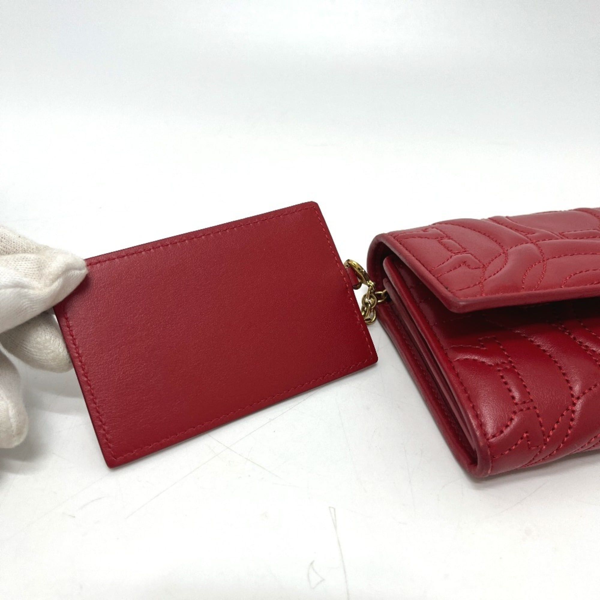Salvatore Ferragamo Salvatore Ferragamo logo Gancini wallet with pass case, long wallet, leather, men's and women's, red. Size ONE SIZE - 12 Thumbnail