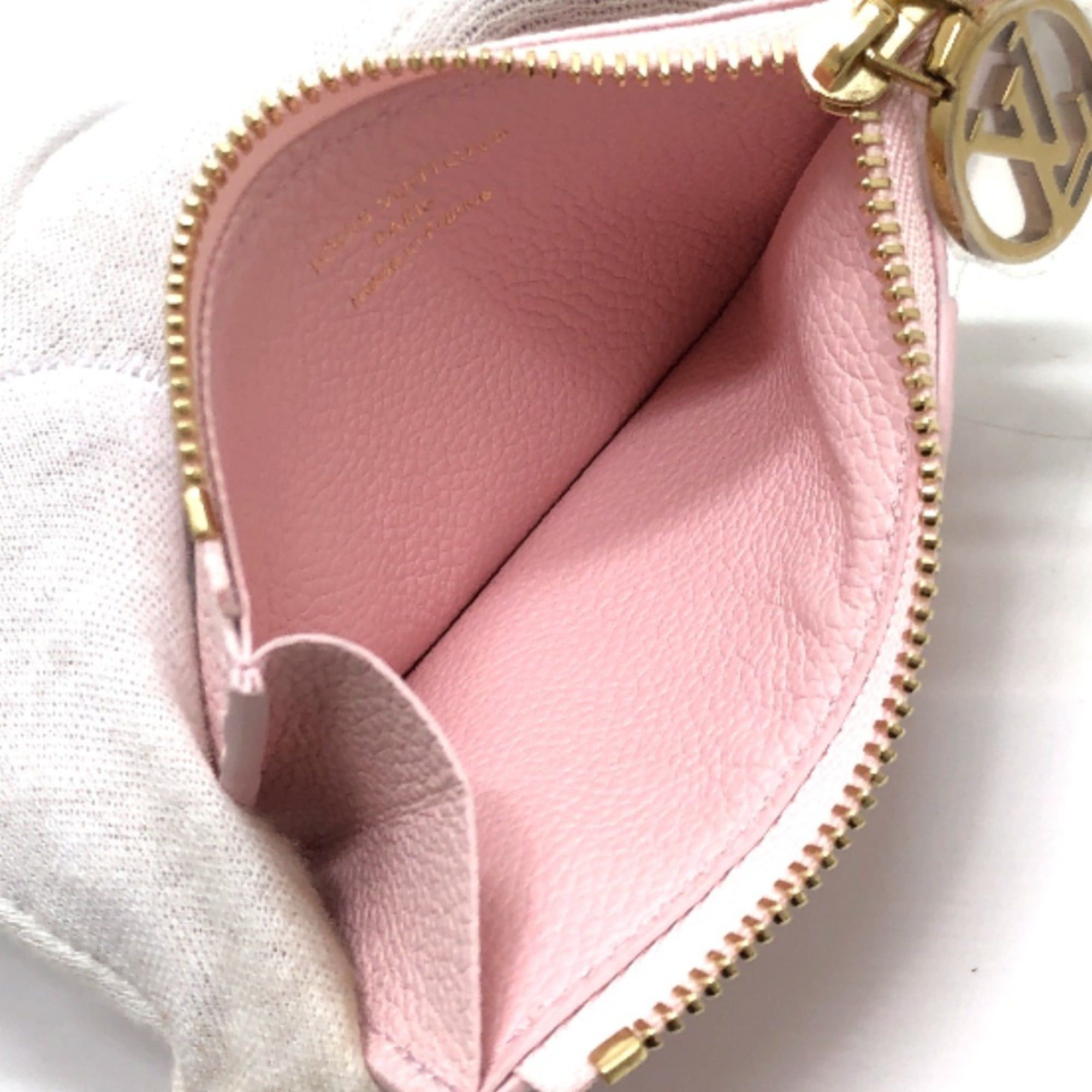 Louis Vuitton LOUIS VUITTON M28974 Business Card Holder/Card Case Porte Cartes Romy Coin Purse Monogram Empreinte Leather Women's Confetti Pink Size ONE SIZE - 10 Thumbnail