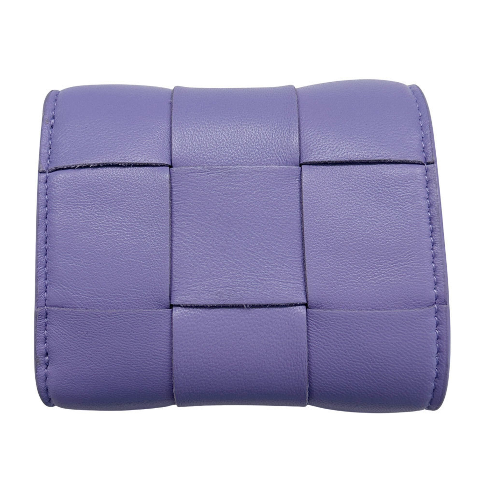 Bottega Veneta Bottega Veneta wallet for women and men, brand name, trifold wallet, calf leather, Cassette Small Wallet, purple. Size ONE SIZE - 2 Thumbnail