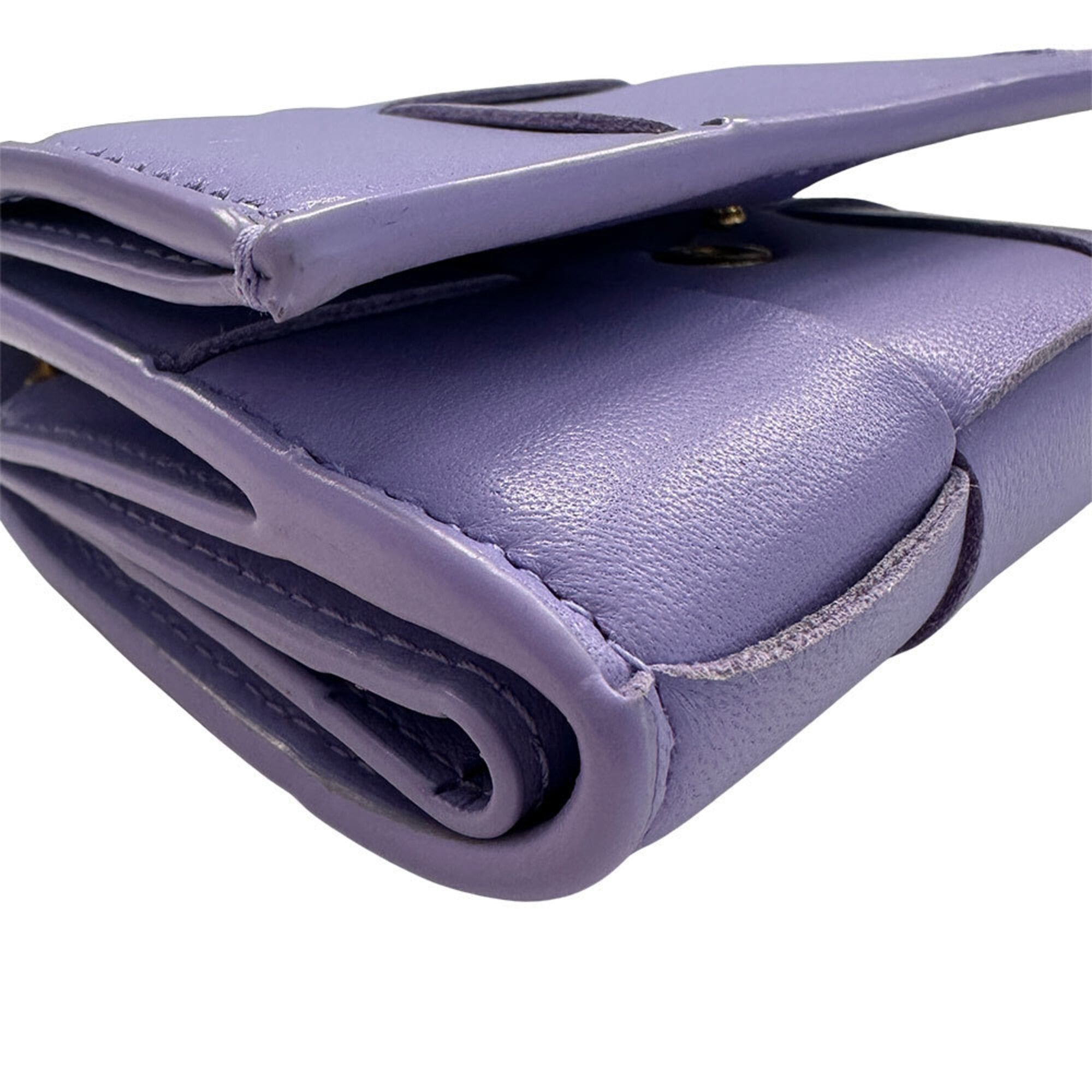 Bottega Veneta Bottega Veneta wallet for women and men, brand name, trifold wallet, calf leather, Cassette Small Wallet, purple. Size ONE SIZE - 4 Thumbnail