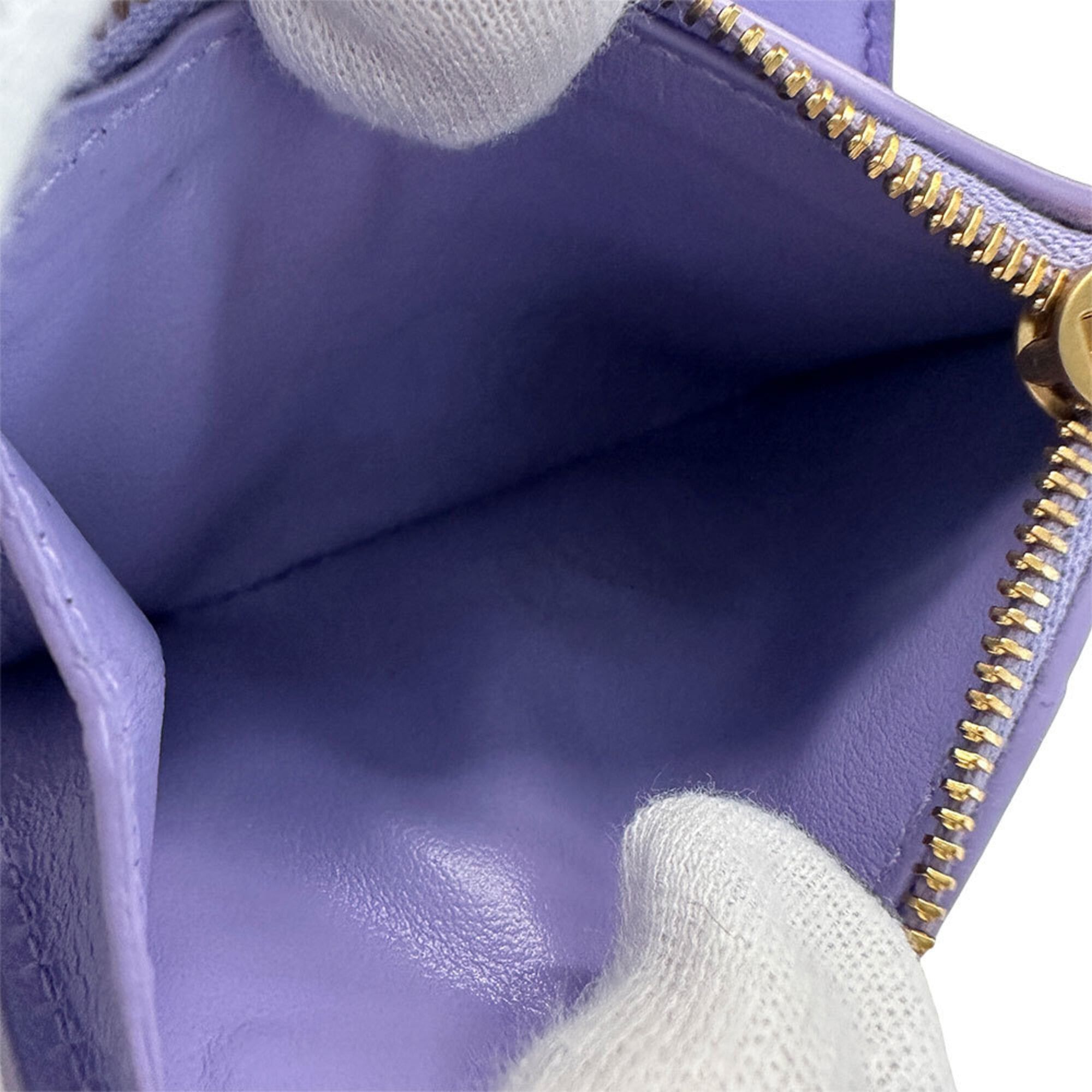 Bottega Veneta Bottega Veneta wallet for women and men, brand name, trifold wallet, calf leather, Cassette Small Wallet, purple. Size ONE SIZE - 8 Thumbnail