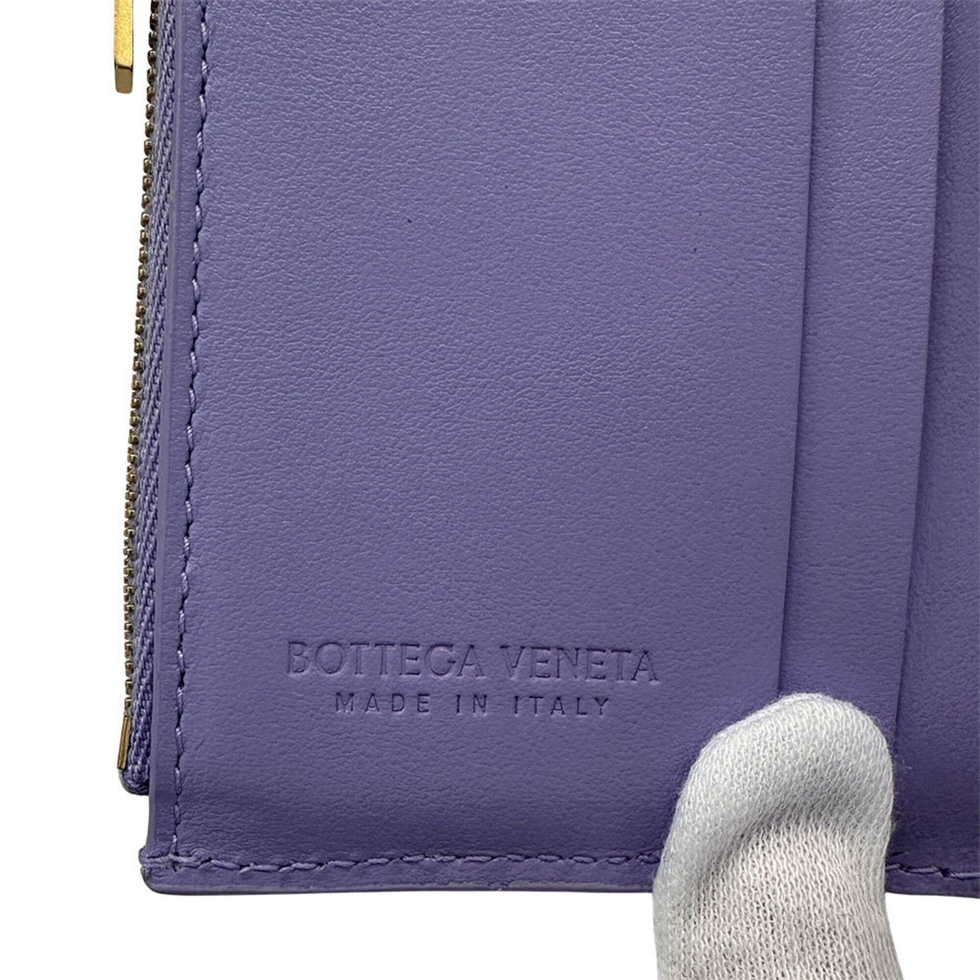 Bottega Veneta Bottega Veneta wallet for women and men, brand name, trifold wallet, calf leather, Cassette Small Wallet, purple. Size ONE SIZE - 10 Thumbnail