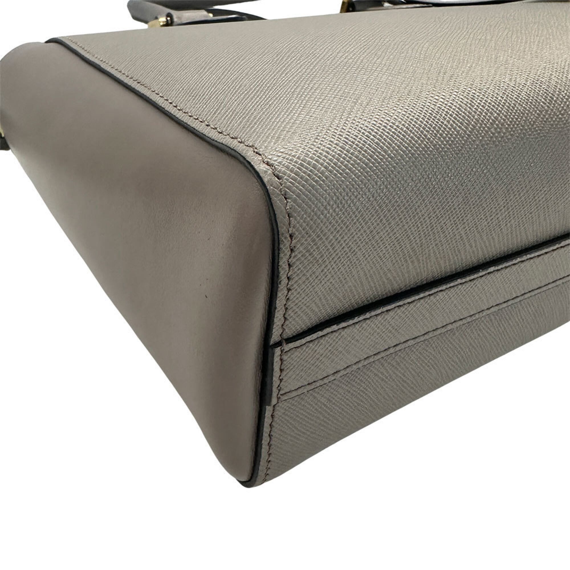 Prada Prada handbag for women, brand name, handbag/shoulder bag, 2-way, Saffiano leather, gray, 1BA113, can be carried by hand or on the shoulder. Size ONE SIZE - 4 Thumbnail