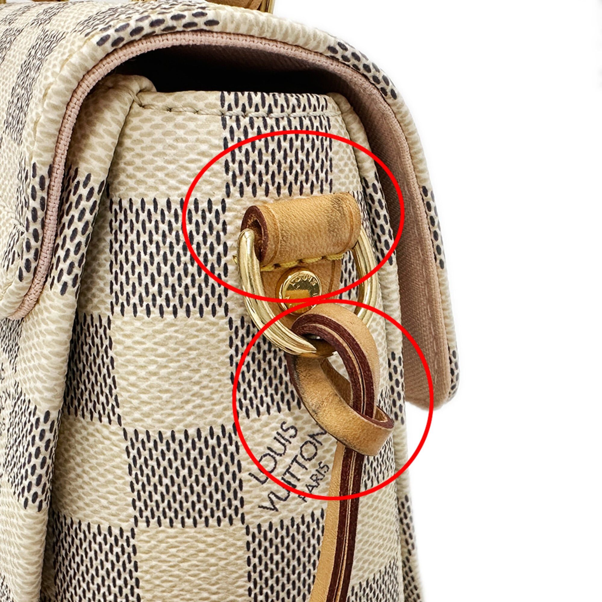 Louis Vuitton Louis Vuitton Damier Azur Women's Handbag, 2-way Handbag/Shoulder Bag, Croisette N41581, White with Tassel Size ONE SIZE - 12 Thumbnail