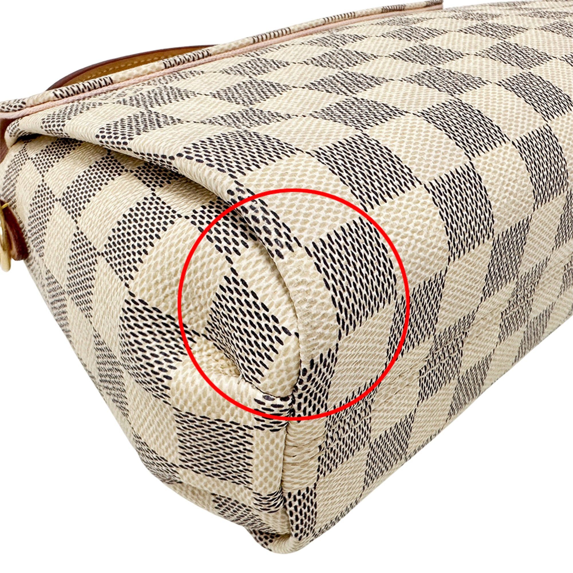 Louis Vuitton Louis Vuitton Damier Azur Women's Handbag, 2-way Handbag/Shoulder Bag, Croisette N41581, White with Tassel Size ONE SIZE - 11 Thumbnail