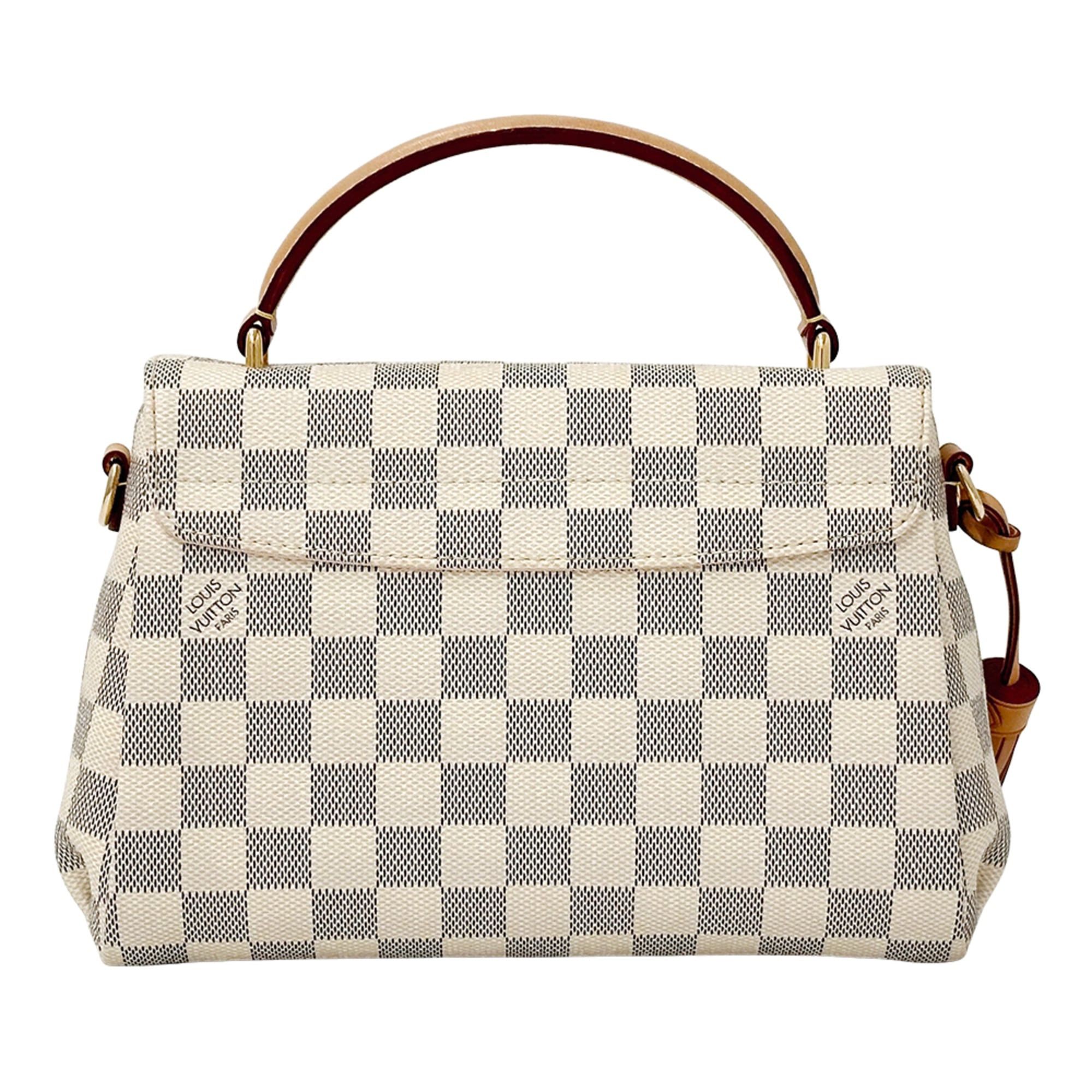 Louis Vuitton Louis Vuitton Damier Azur Women's Handbag, 2-way Handbag/Shoulder Bag, Croisette N41581, White with Tassel Size ONE SIZE - 2 Thumbnail