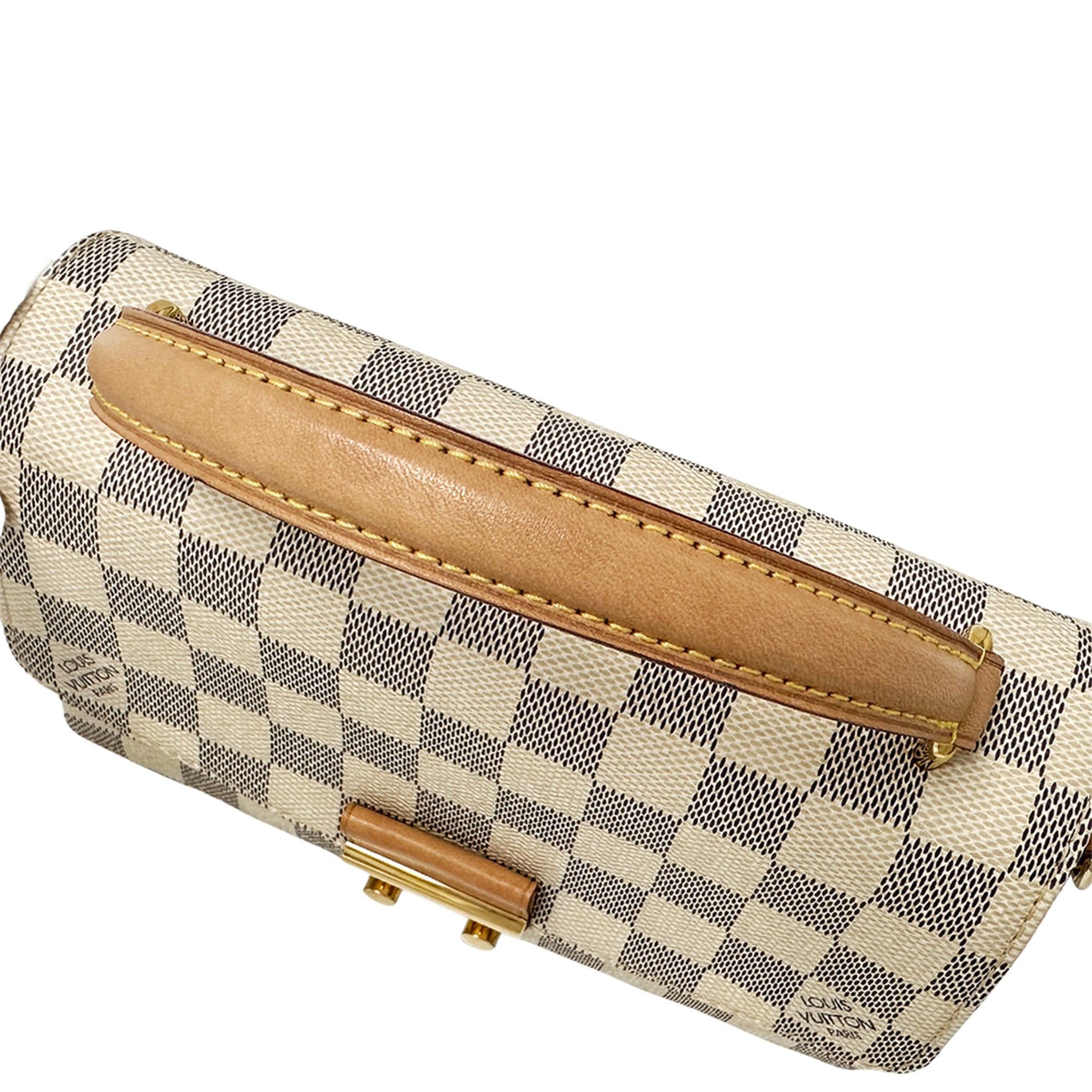 Louis Vuitton Louis Vuitton Damier Azur Women's Handbag, 2-way Handbag/Shoulder Bag, Croisette N41581, White with Tassel Size ONE SIZE - 13 Thumbnail