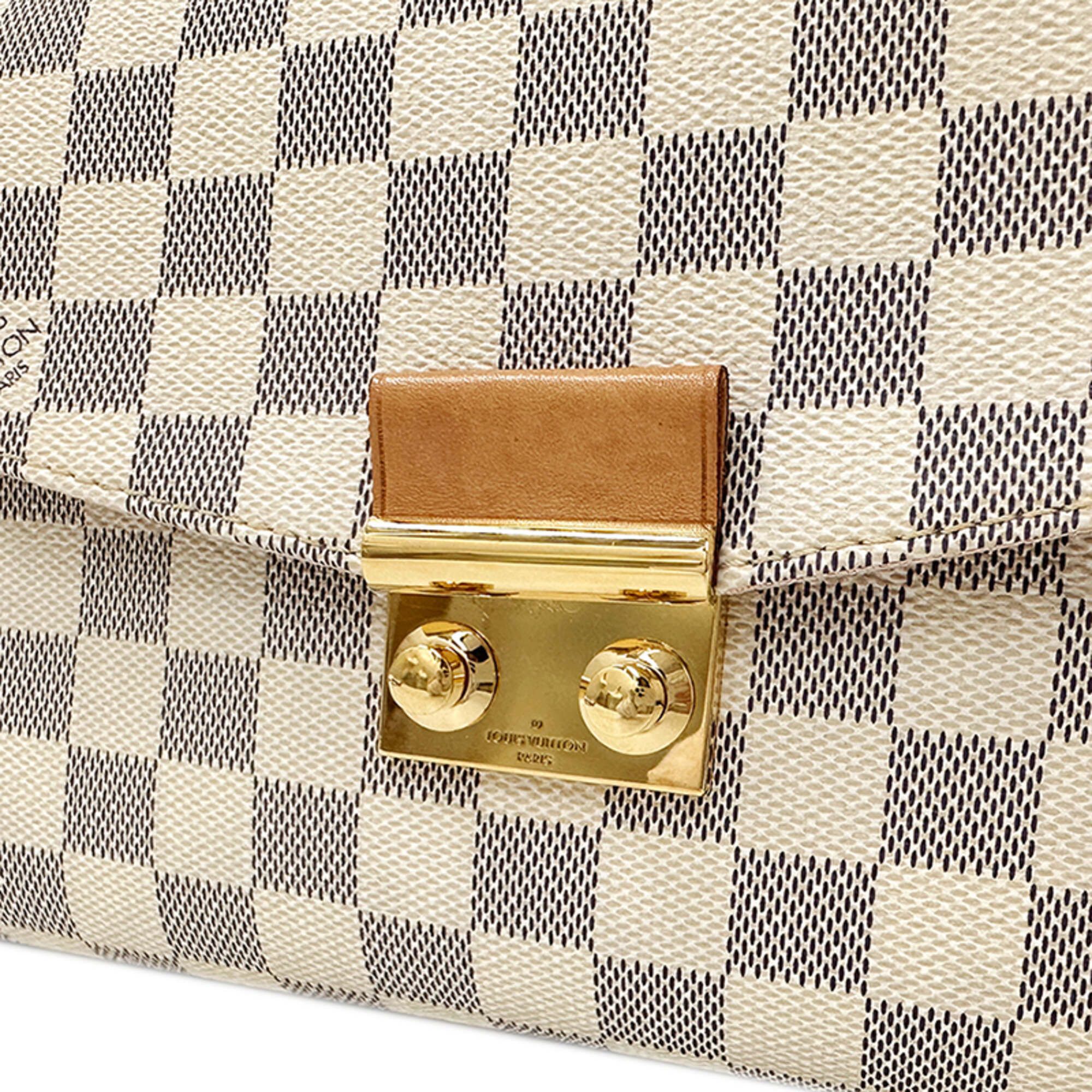 Louis Vuitton Louis Vuitton Damier Azur Women's Handbag, 2-way Handbag/Shoulder Bag, Croisette N41581, White with Tassel Size ONE SIZE - 10 Thumbnail