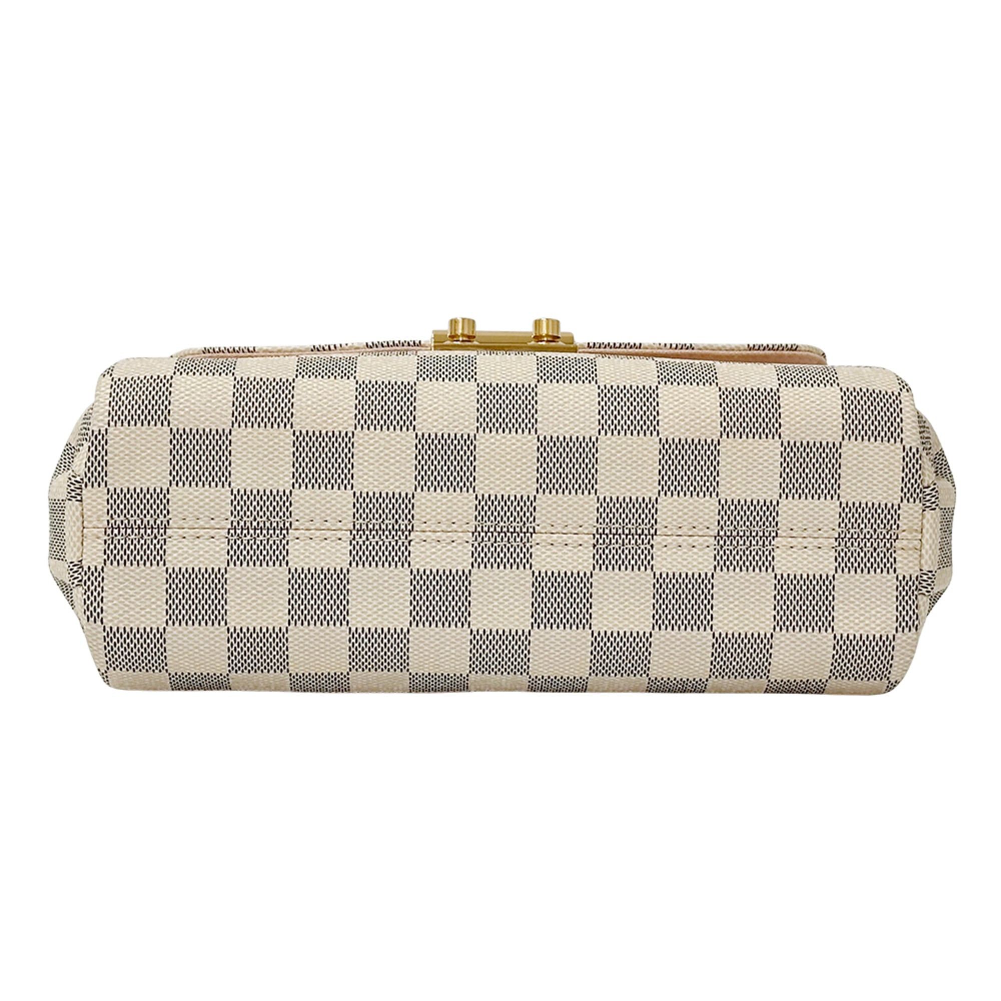 Louis Vuitton Louis Vuitton Damier Azur Women's Handbag, 2-way Handbag/Shoulder Bag, Croisette N41581, White with Tassel Size ONE SIZE - 3 Thumbnail