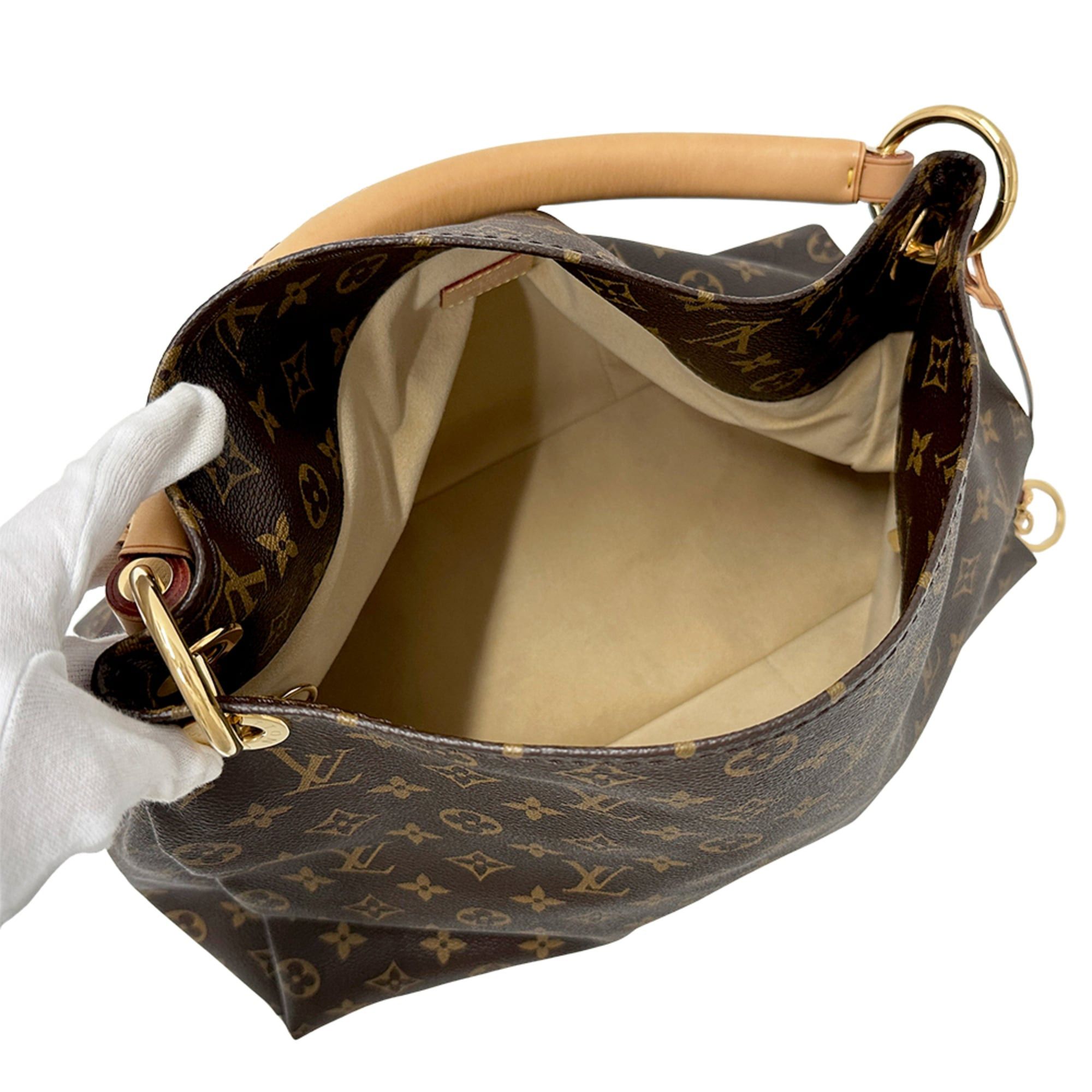 Louis Vuitton Louis Vuitton handbag, Monogram, women's brand shoulder bag, Artsy MM M40249, brown, one-shoulder bag. Size ONE SIZE - 5 Thumbnail