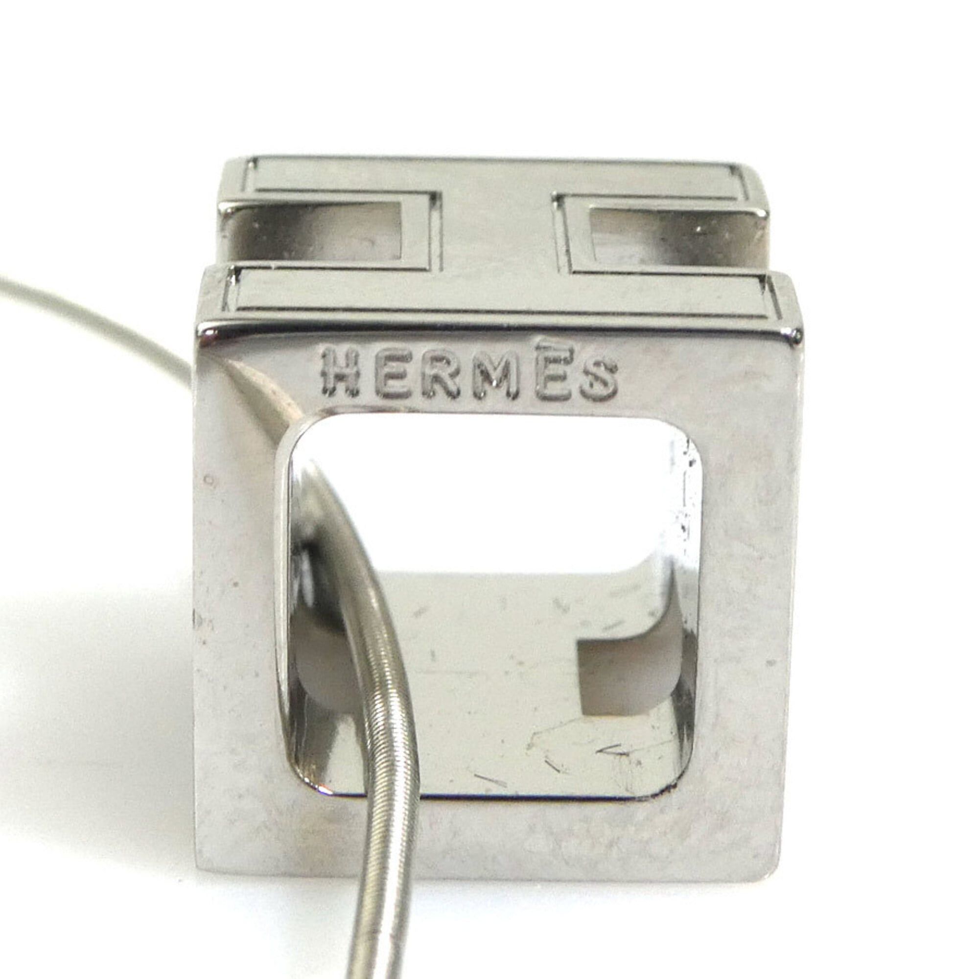 Hermes Hermes Necklace Cage d'H Metal Orange Silver Women's h32195a Size ONE SIZE - 5 Thumbnail
