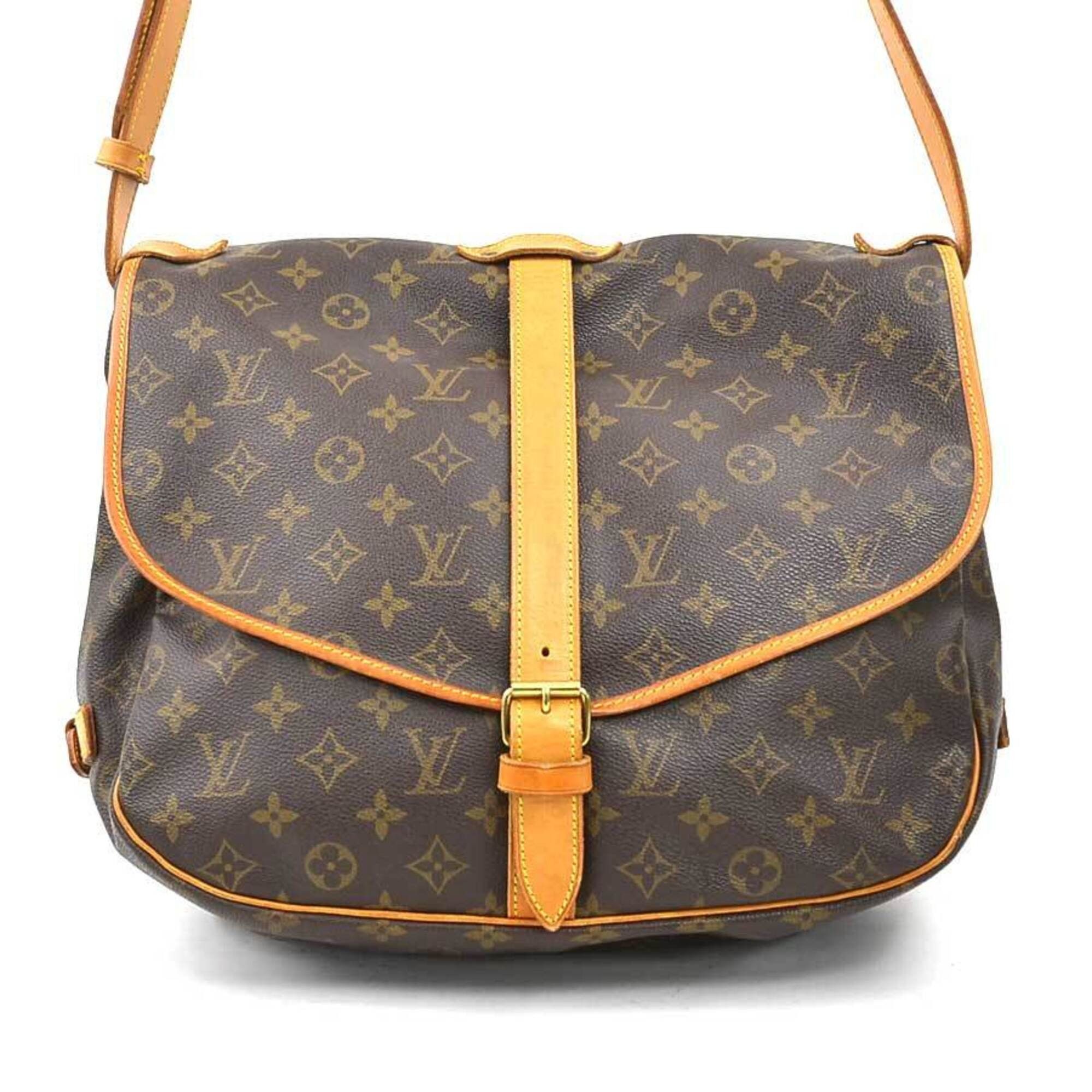 Louis Vuitton Louis Vuitton Shoulder Bag Monogram Saumur 35 Canvas Brown Gold Men's Women's M42254 e61841a Size ONE SIZE - 3 Thumbnail