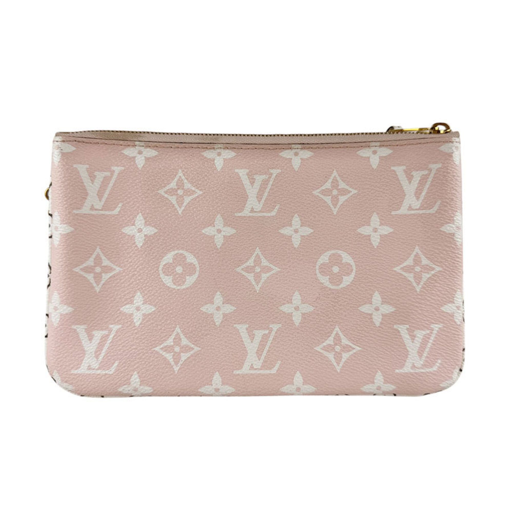 Louis Vuitton Louis Vuitton Shoulder Bag Monogram Giant Pochette Double Zip Red Pink Women's M67561 z9618 Size ONE SIZE - 3 Thumbnail