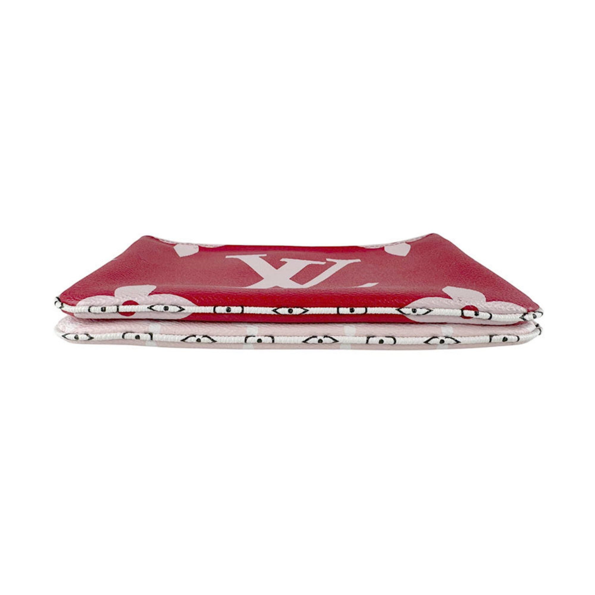 Louis Vuitton Louis Vuitton Shoulder Bag Monogram Giant Pochette Double Zip Red Pink Women's M67561 z9618 Size ONE SIZE - 4 Thumbnail