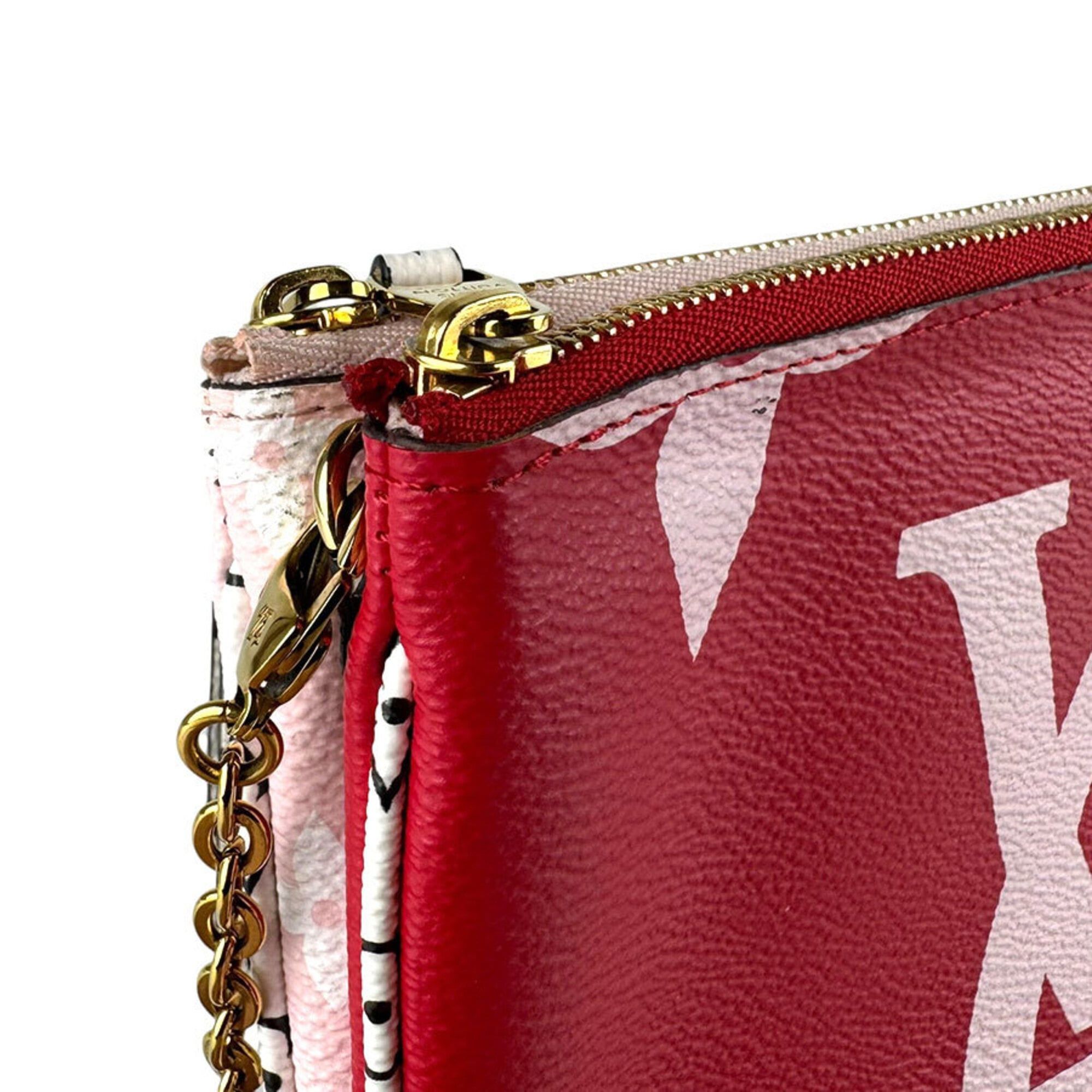 Louis Vuitton Louis Vuitton Shoulder Bag Monogram Giant Pochette Double Zip Red Pink Women's M67561 z9618 Size ONE SIZE - 7 Thumbnail