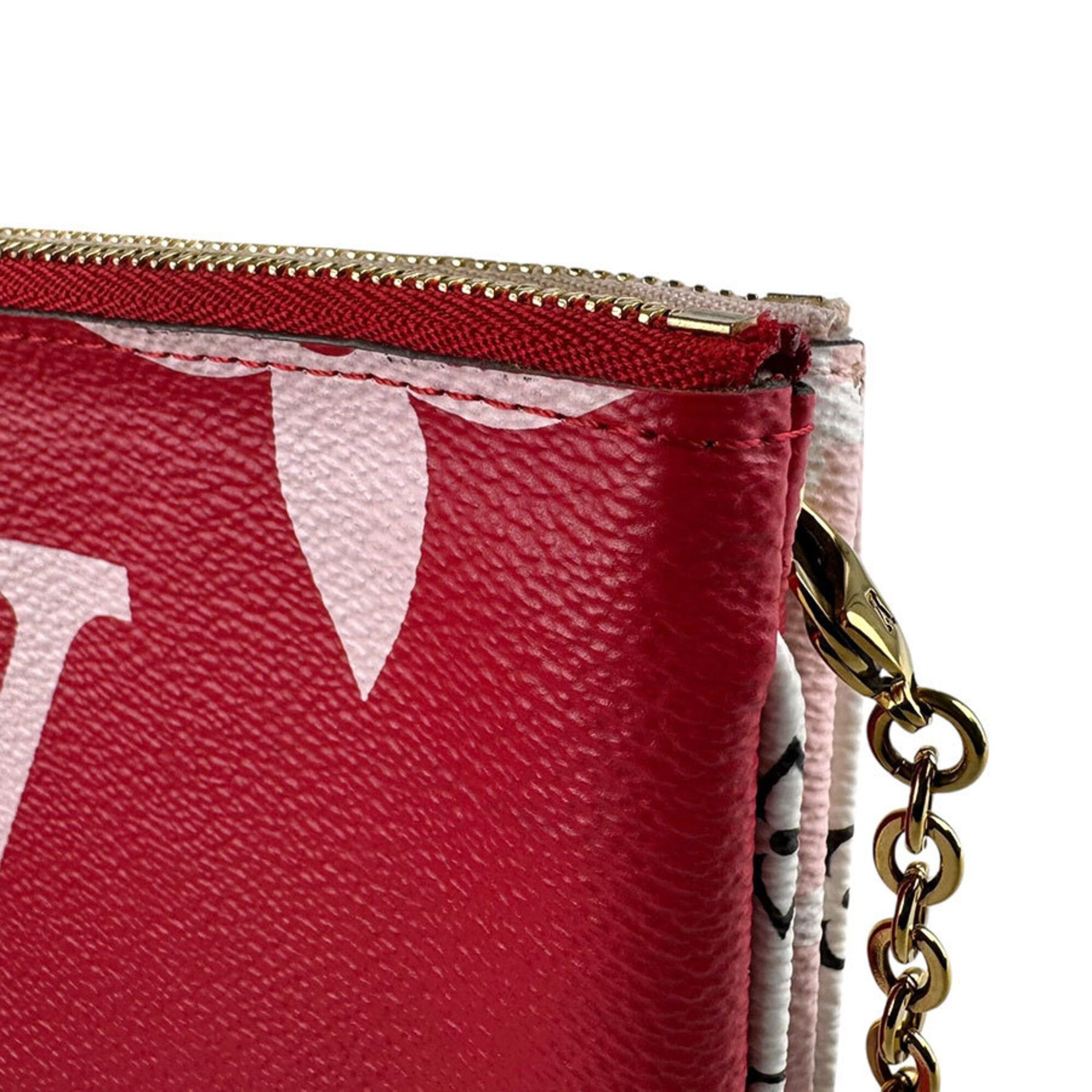 Louis Vuitton Louis Vuitton Shoulder Bag Monogram Giant Pochette Double Zip Red Pink Women's M67561 z9618 Size ONE SIZE - 8 Thumbnail