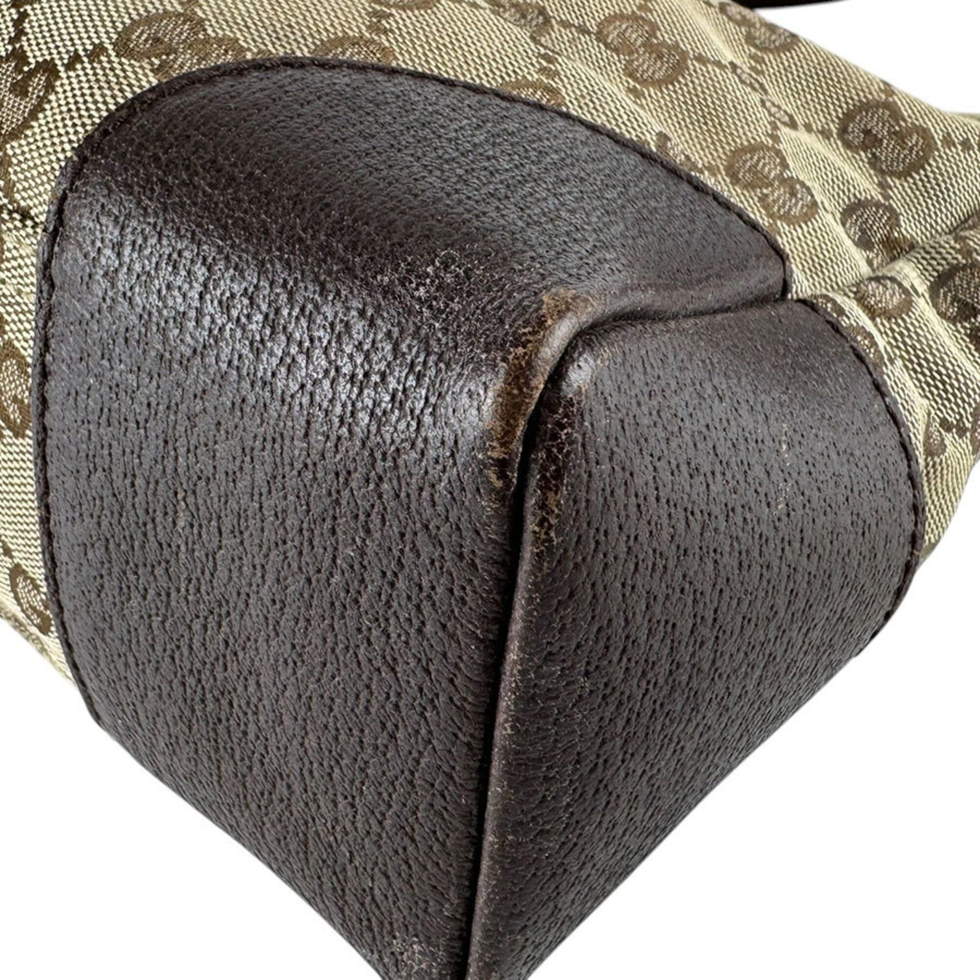 Gucci Gucci Shoulder Bag GG Canvas Leather Brown Men's Women's 114273 z9616 Size ONE SIZE - 9 Thumbnail