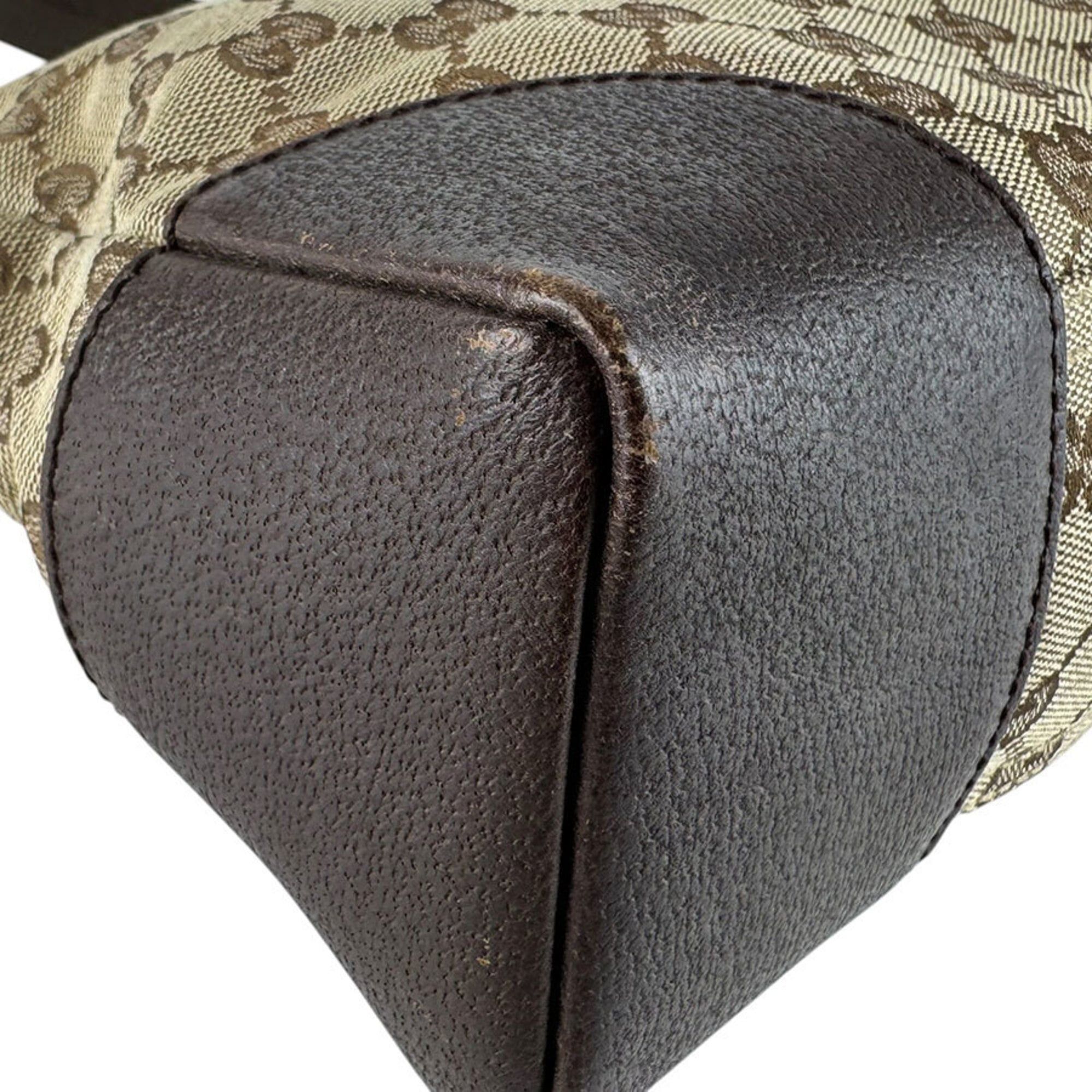 Gucci Gucci Shoulder Bag GG Canvas Leather Brown Men's Women's 114273 z9616 Size ONE SIZE - 8 Thumbnail