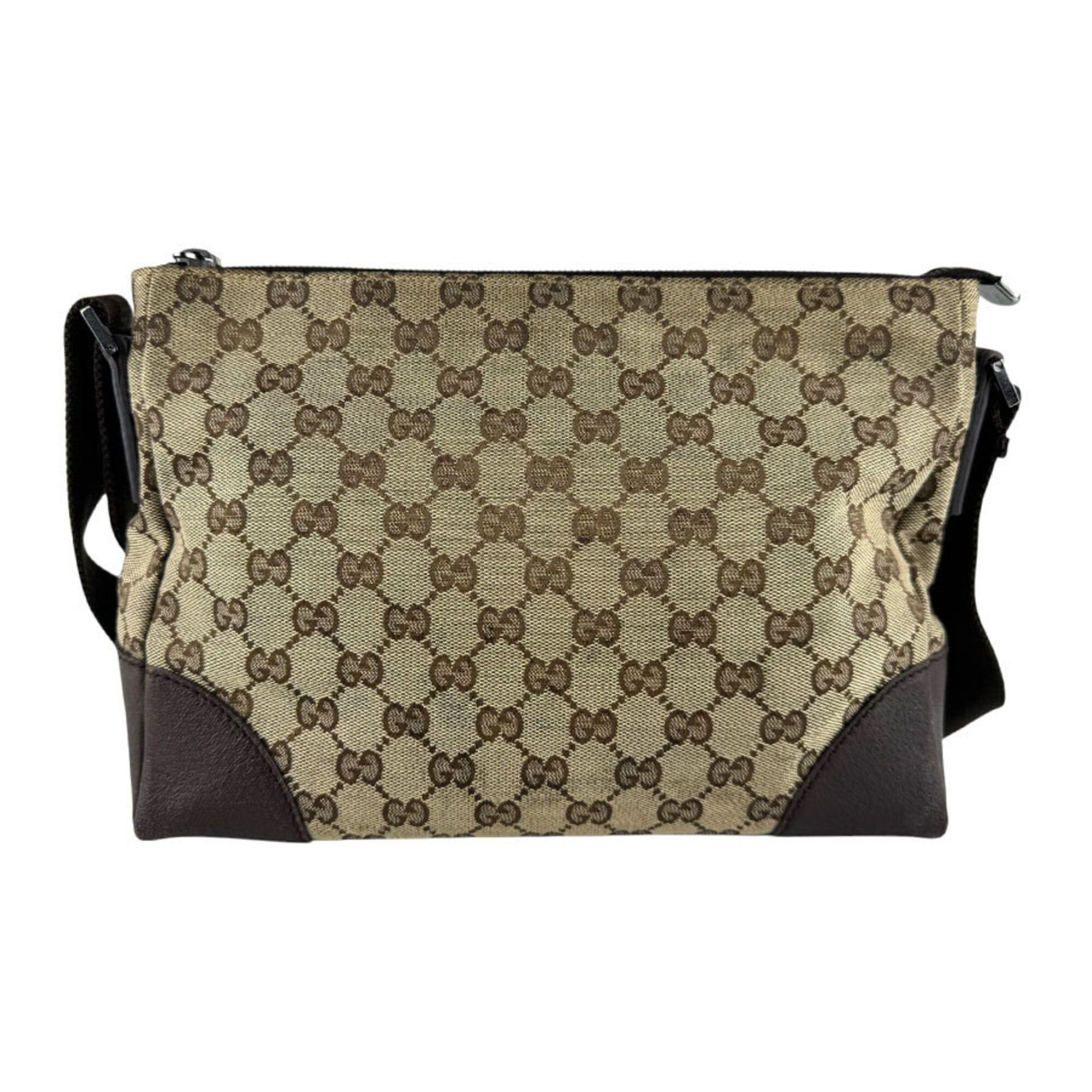 Gucci Gucci Shoulder Bag GG Canvas Leather Brown Men's Women's 114273 z9616 Size ONE SIZE - 3 Thumbnail