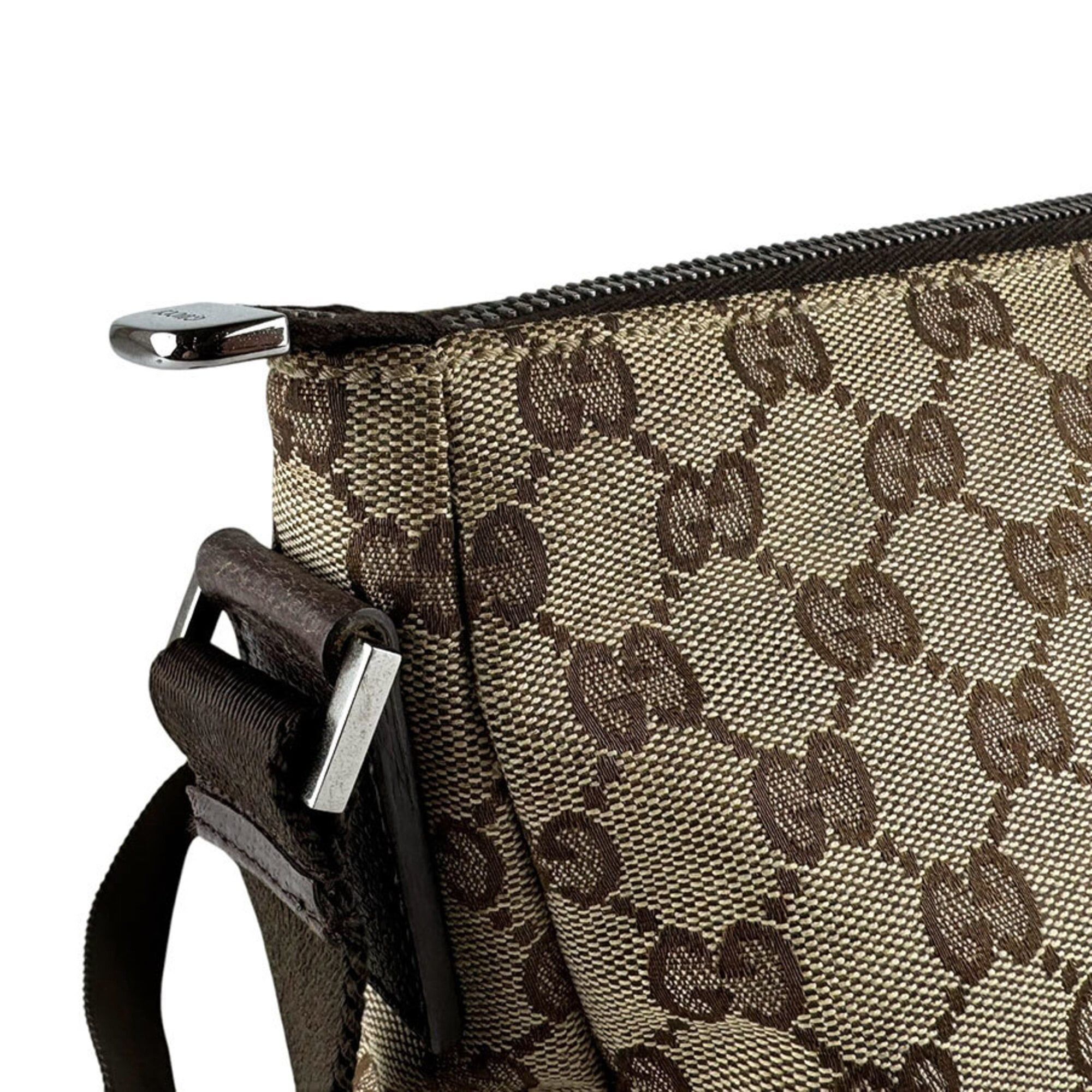 Gucci Gucci Shoulder Bag GG Canvas Leather Brown Men's Women's 114273 z9616 Size ONE SIZE - 6 Thumbnail