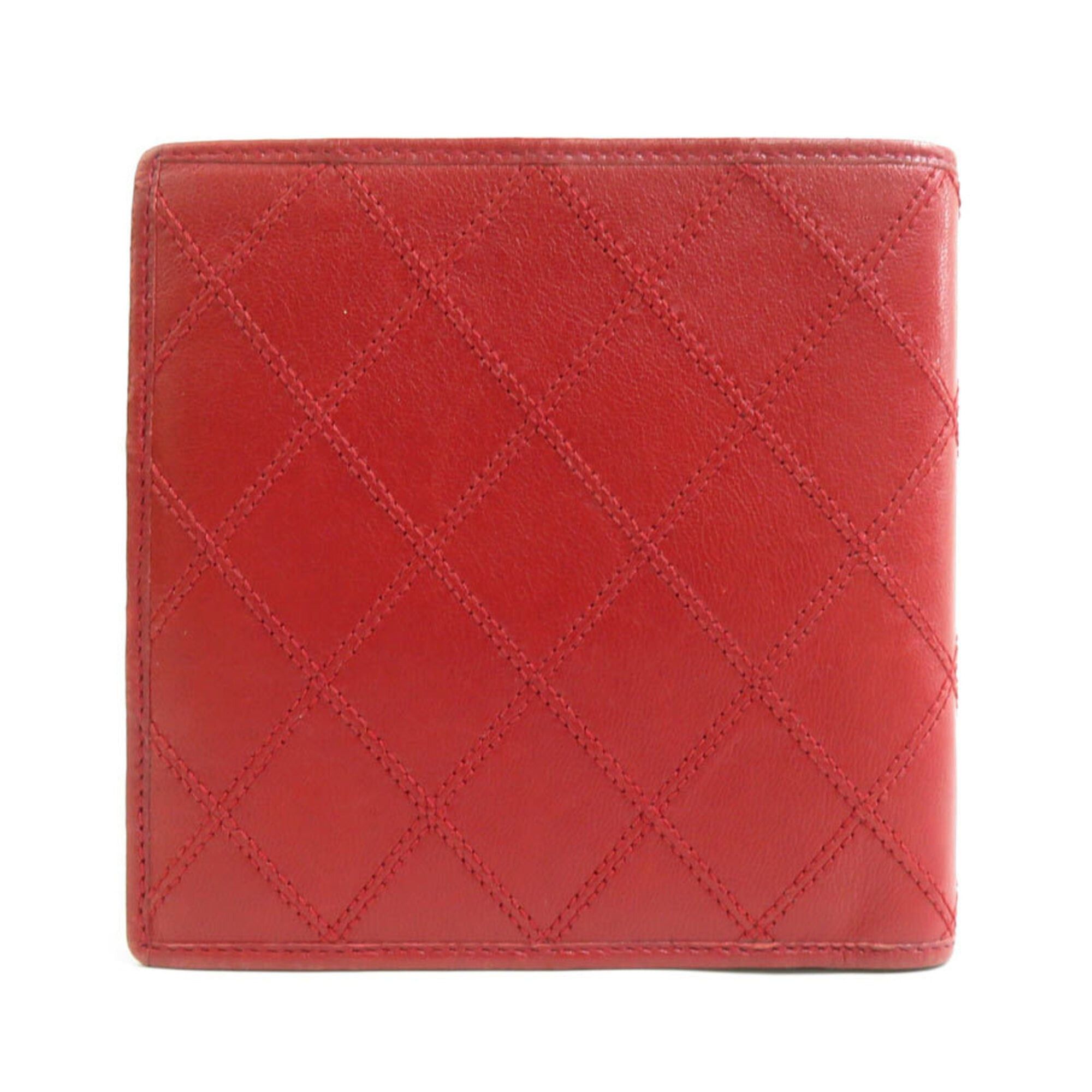 Chanel Chanel Billfold Bicolore Leather Red Men's e61862a Size ONE SIZE - 2 Thumbnail