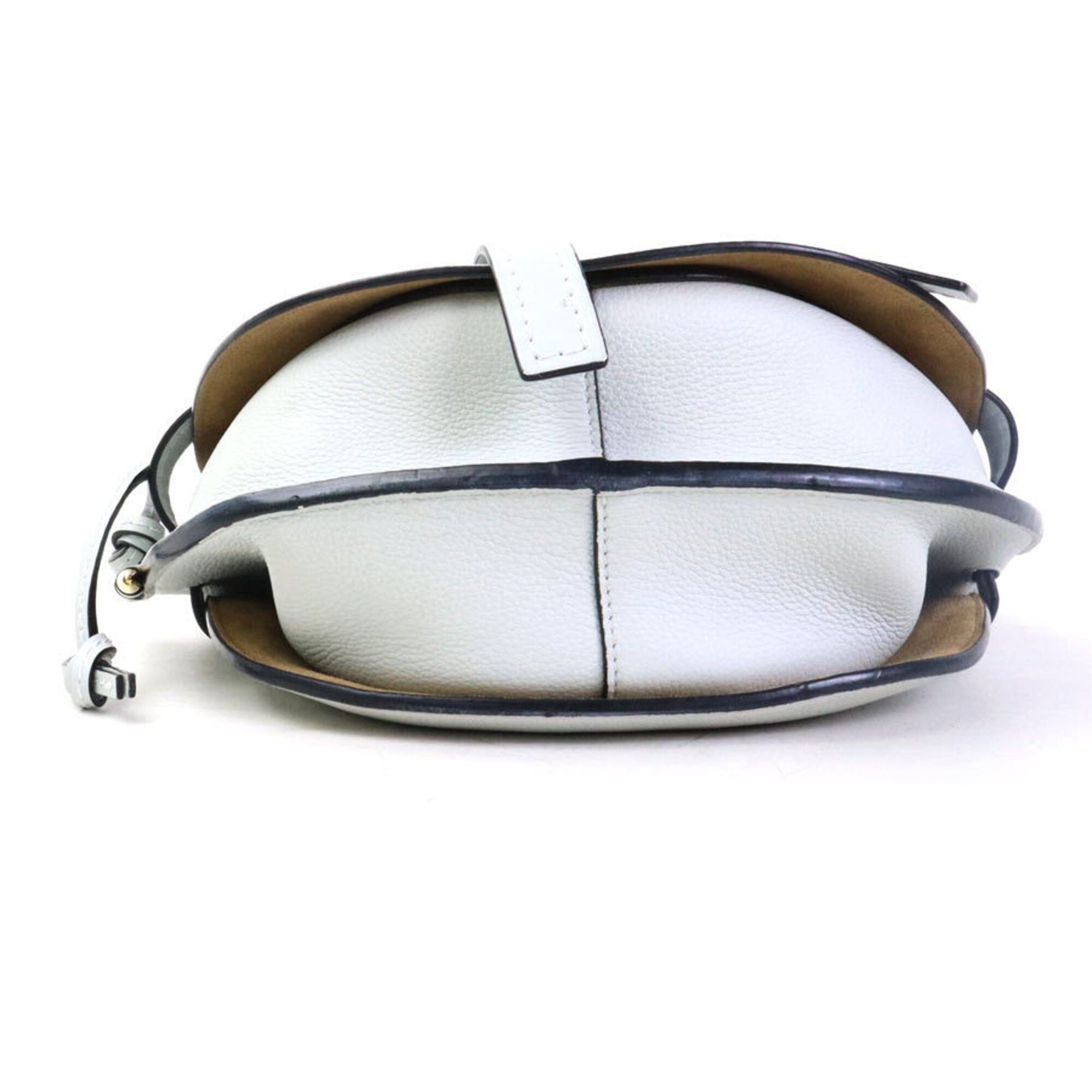 Loewe Loewe Gate Bag Small Crossbody Shoulder Bag, Leather, Light Blue Gold, Women's, e61844a Size ONE SIZE - 4 Thumbnail