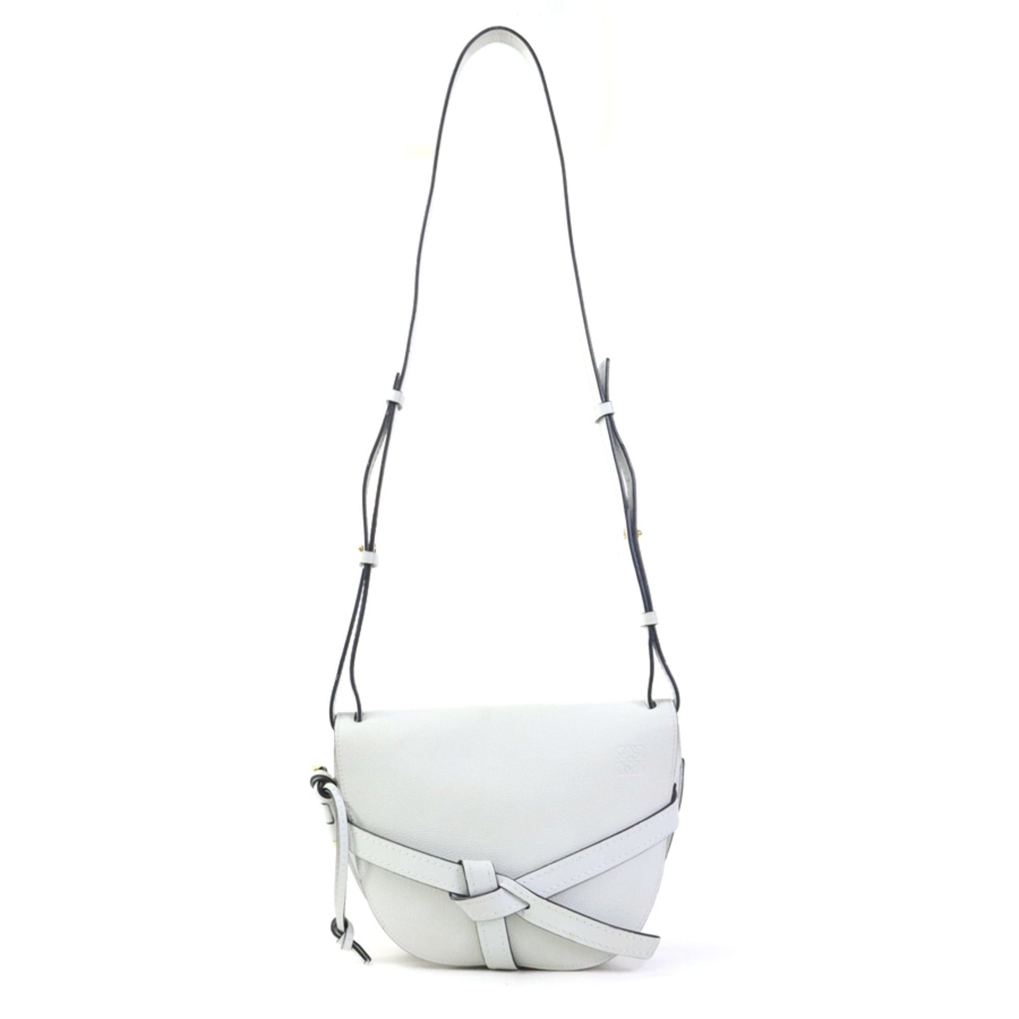 Loewe Loewe Gate Bag Small Crossbody Shoulder Bag, Leather, Light Blue Gold, Women's, e61844a Size ONE SIZE - 17 Thumbnail