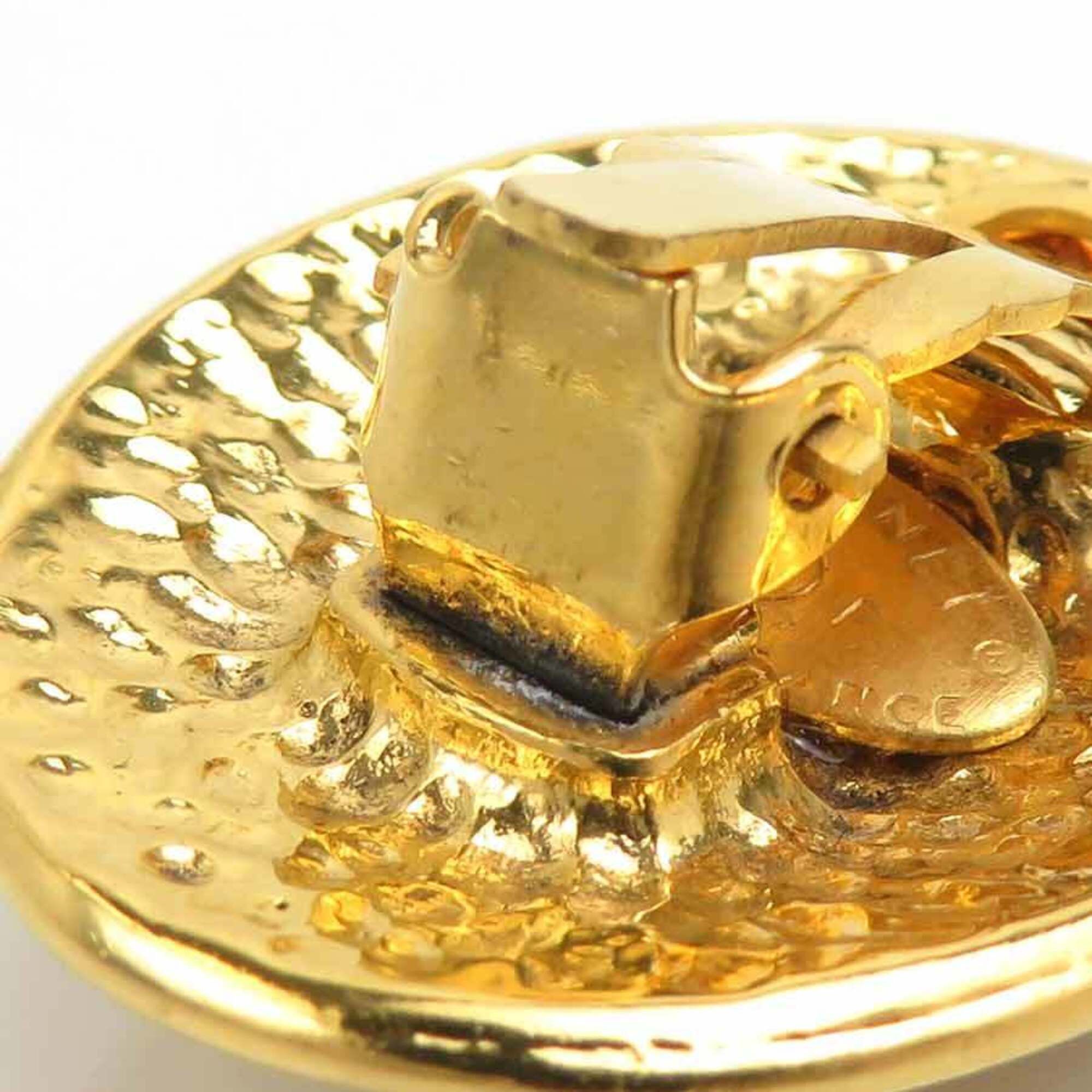 Chanel Chanel earrings, Coco Mark design, metal, gold, women's, e61853a Size ONE SIZE - 11 Thumbnail