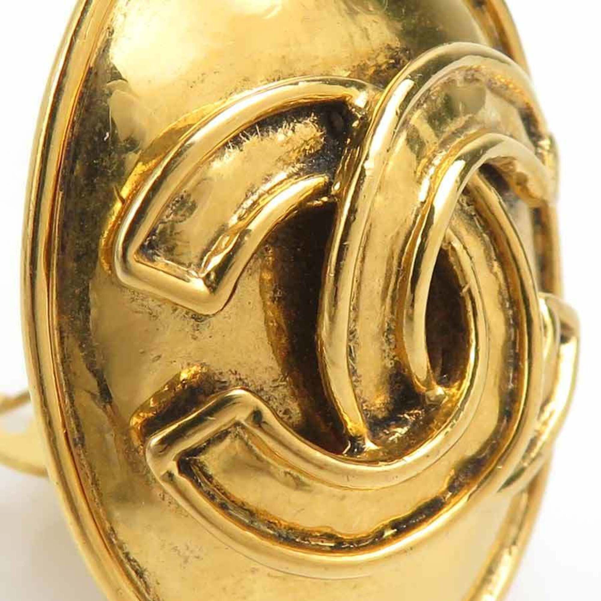 Chanel Chanel earrings, Coco Mark design, metal, gold, women's, e61853a Size ONE SIZE - 9 Thumbnail