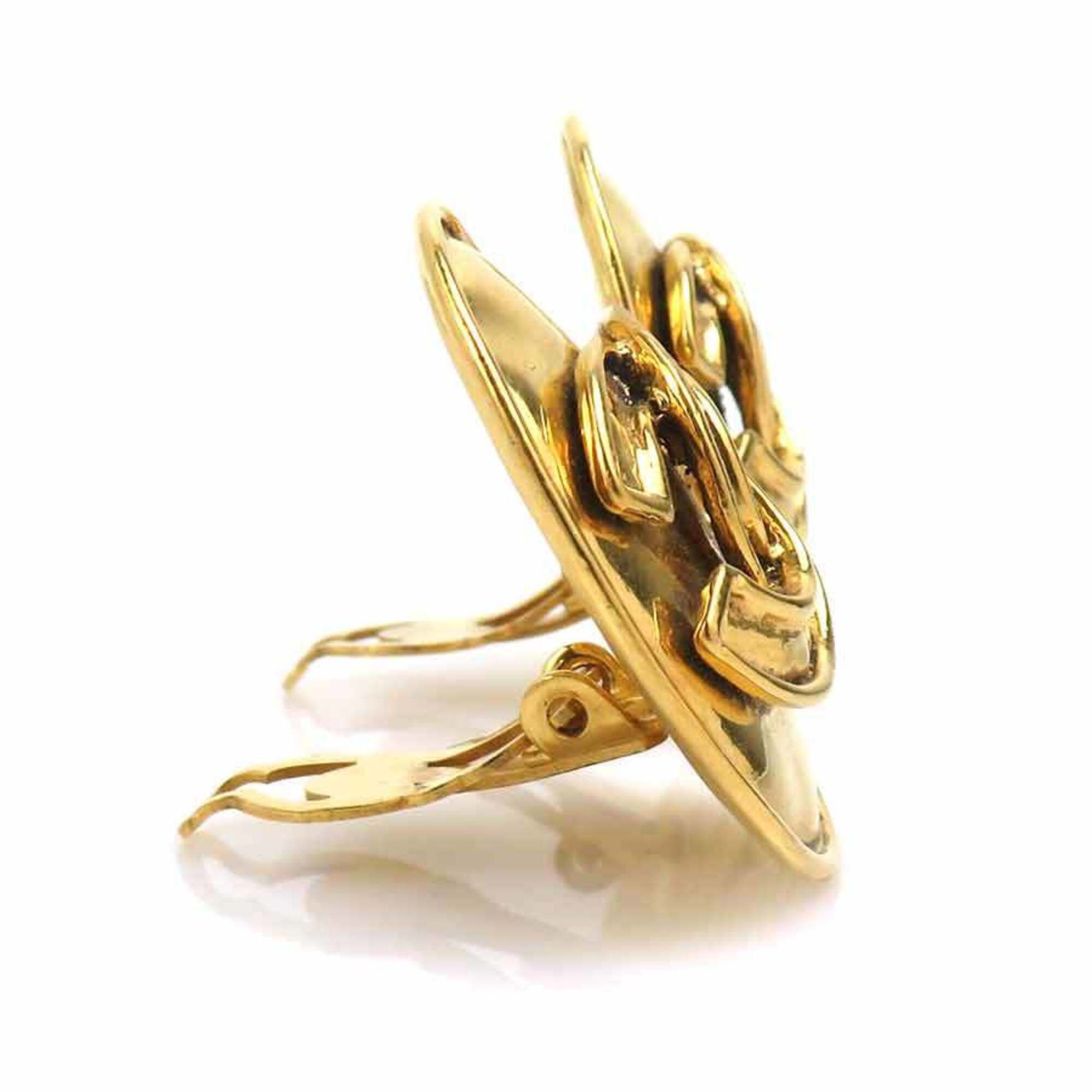 Chanel Chanel earrings, Coco Mark design, metal, gold, women's, e61853a Size ONE SIZE - 2 Thumbnail
