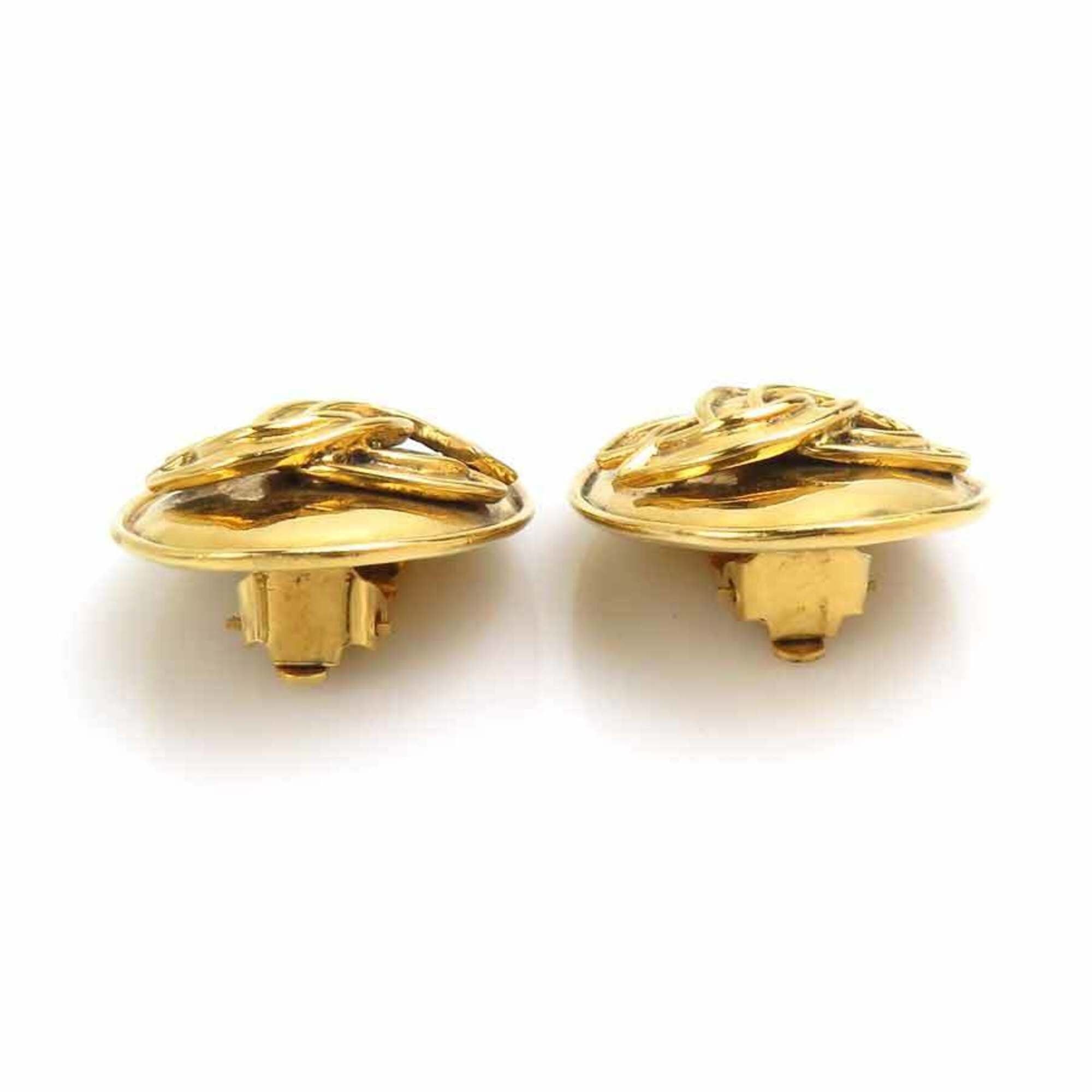 Chanel Chanel earrings, Coco Mark design, metal, gold, women's, e61853a Size ONE SIZE - 5 Thumbnail