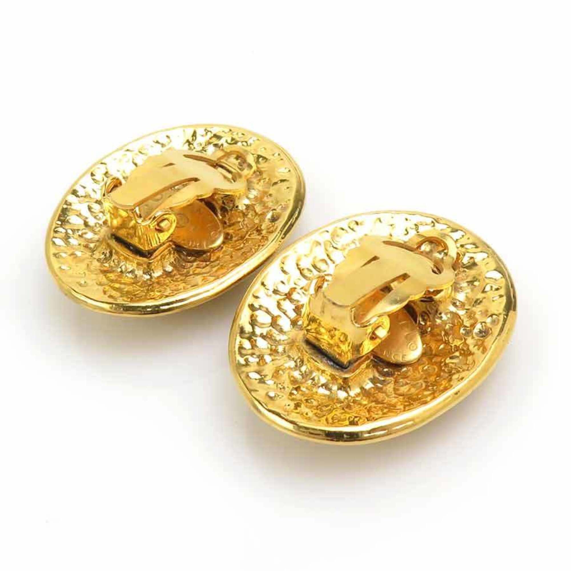 Chanel Chanel earrings, Coco Mark design, metal, gold, women's, e61853a Size ONE SIZE - 4 Thumbnail