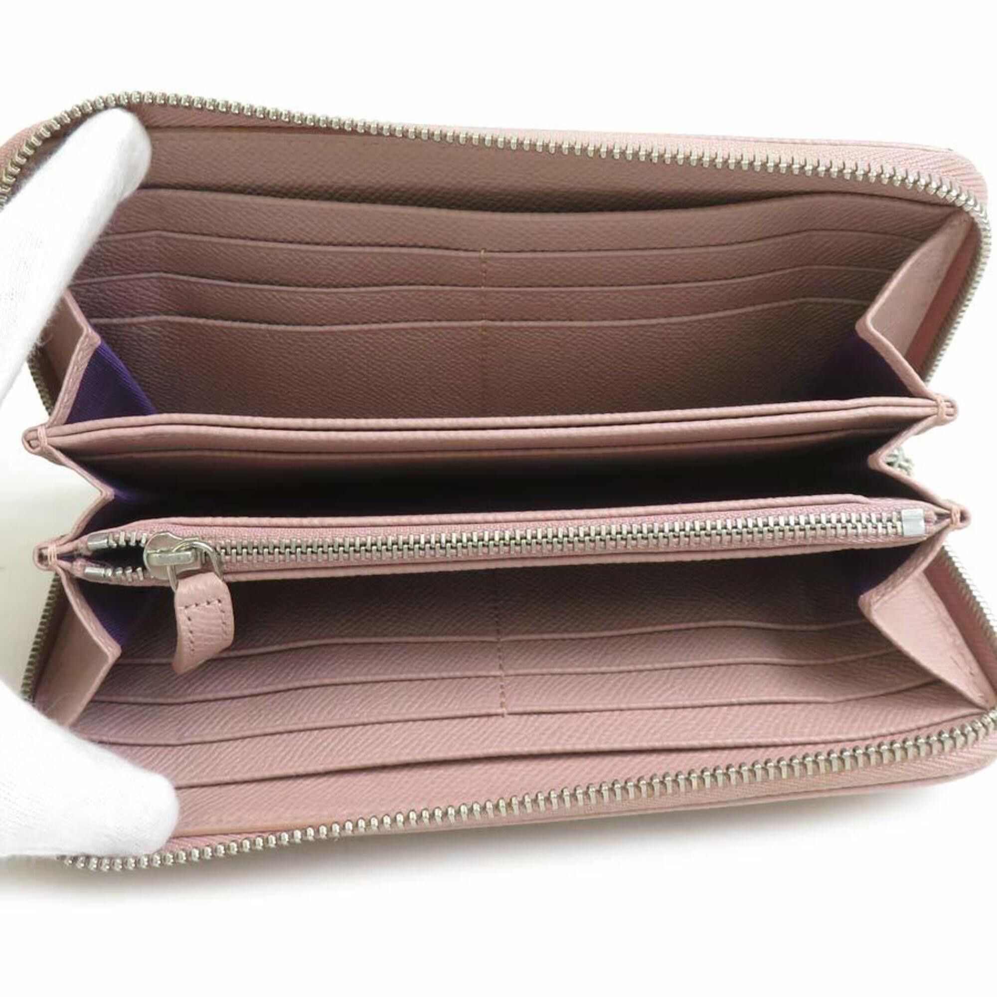 Bvlgari BVLGARI Round Zip Long Wallet, Leather, Light Pink, Women's, h32185a Size ONE SIZE - 3 Thumbnail