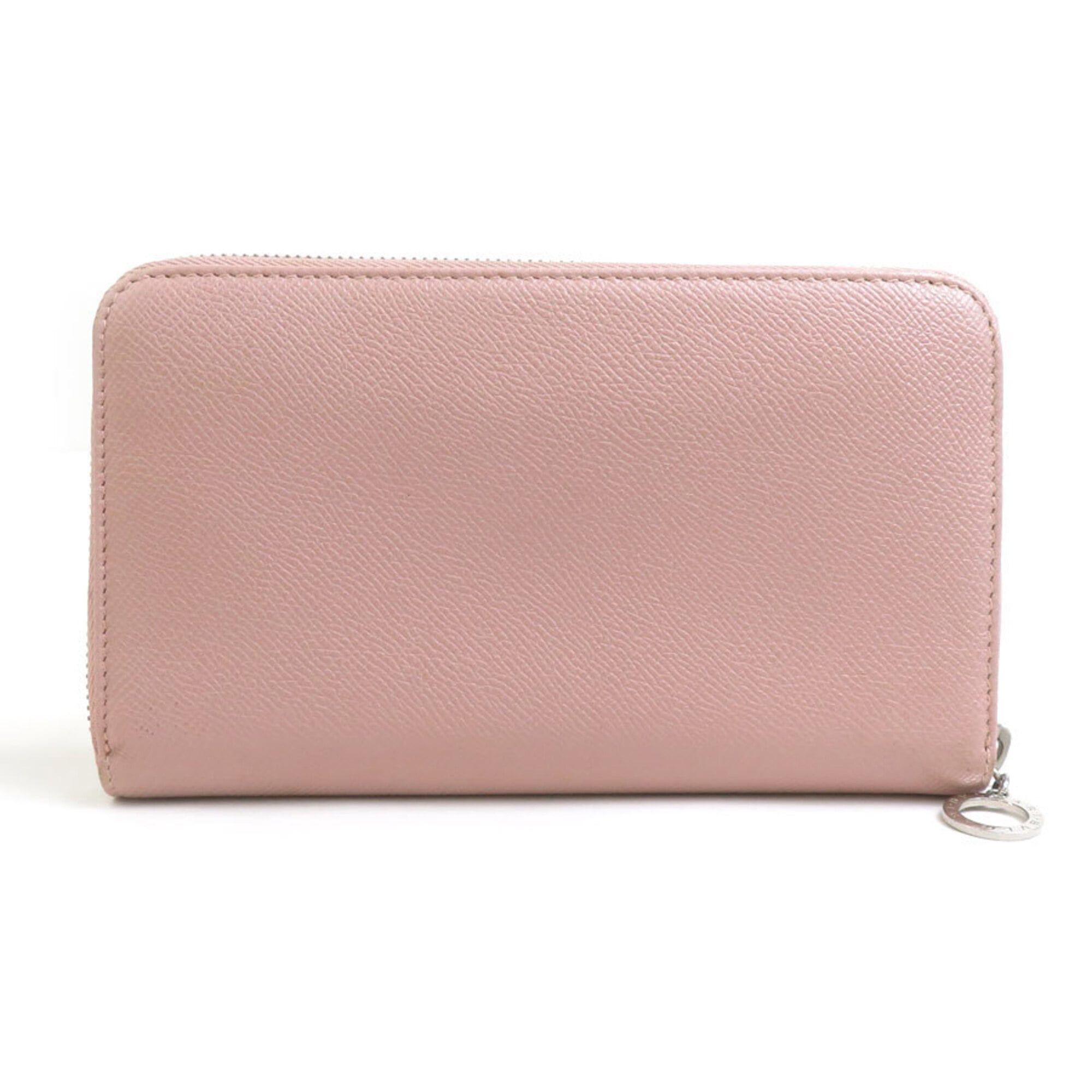 Bvlgari BVLGARI Round Zip Long Wallet, Leather, Light Pink, Women's, h32185a Size ONE SIZE - 2 Thumbnail
