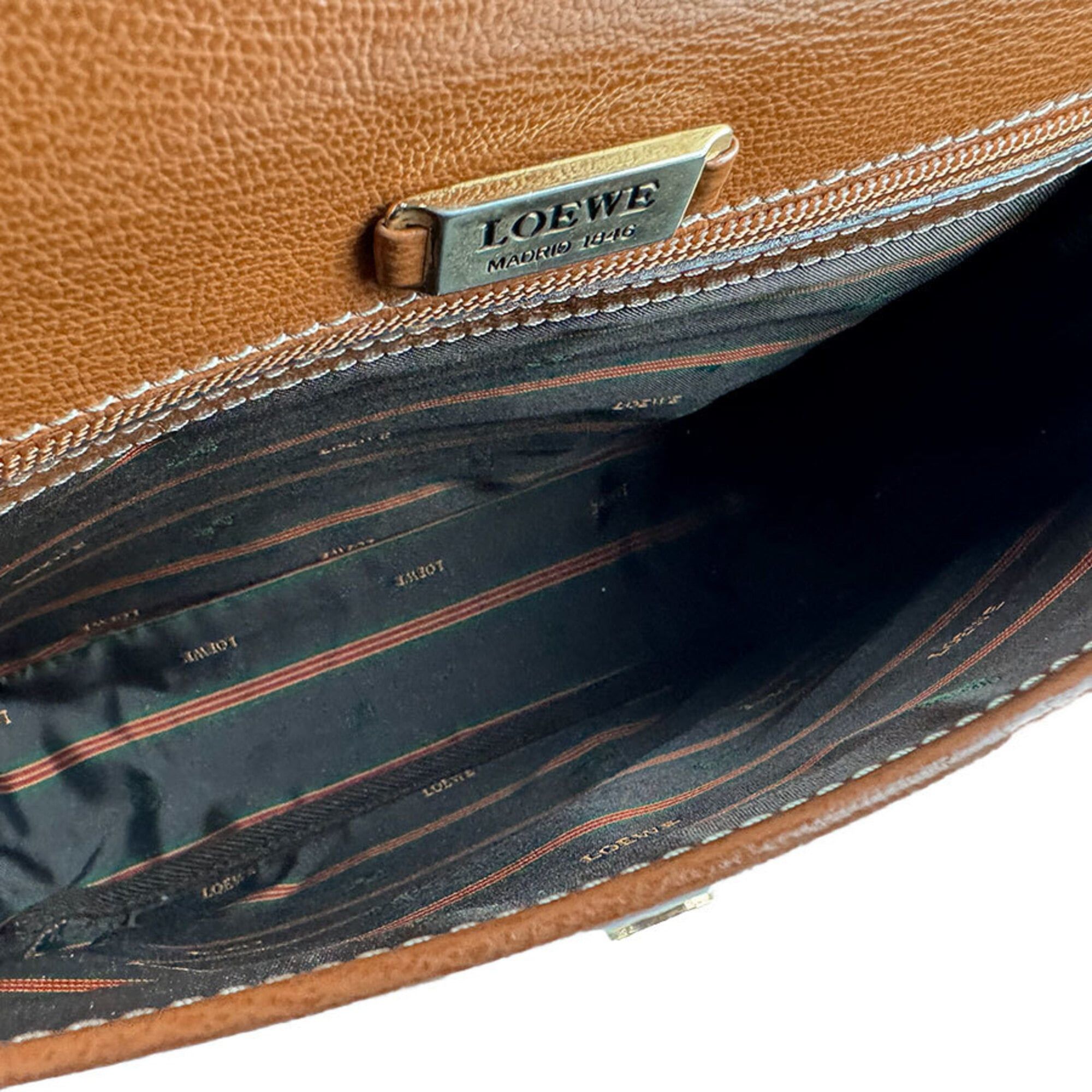 Loewe Loewe Shoulder Bag Leather Brown Women's z9615 Size ONE SIZE - 5 Thumbnail