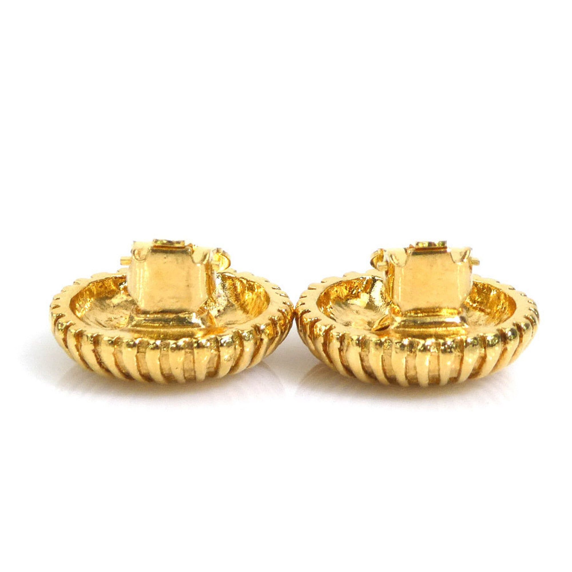 Chanel Chanel earrings, Coco Mark design, metal, gold, women's, e61873a Size ONE SIZE - 4 Thumbnail